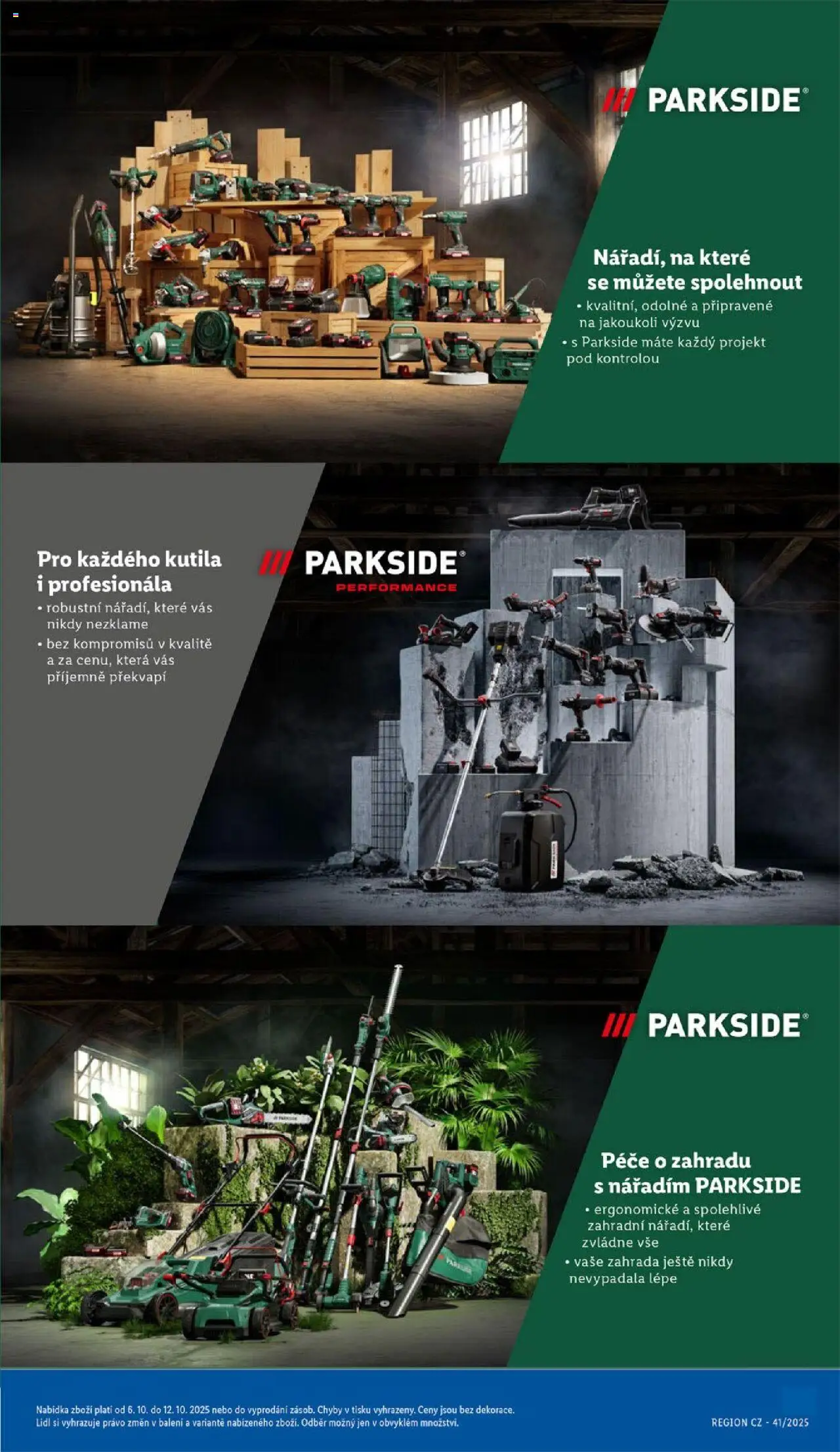 Lidl leták od 06.10.2025 | Strana: 43 | Produkty: Parkside, Zahrada, Nářadí Parkside, Nářadí