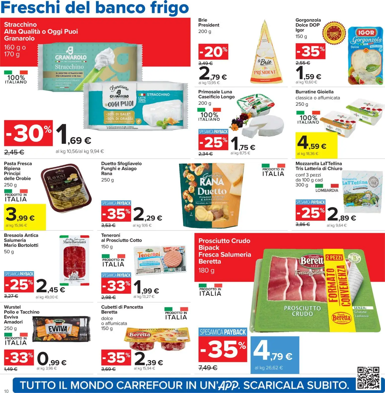 Volantino Carrefour del 02.01.2026 | Pagina: 10 | Prodotti: Prosciutto Cotto, Sale, Prosciutto, Stracchino