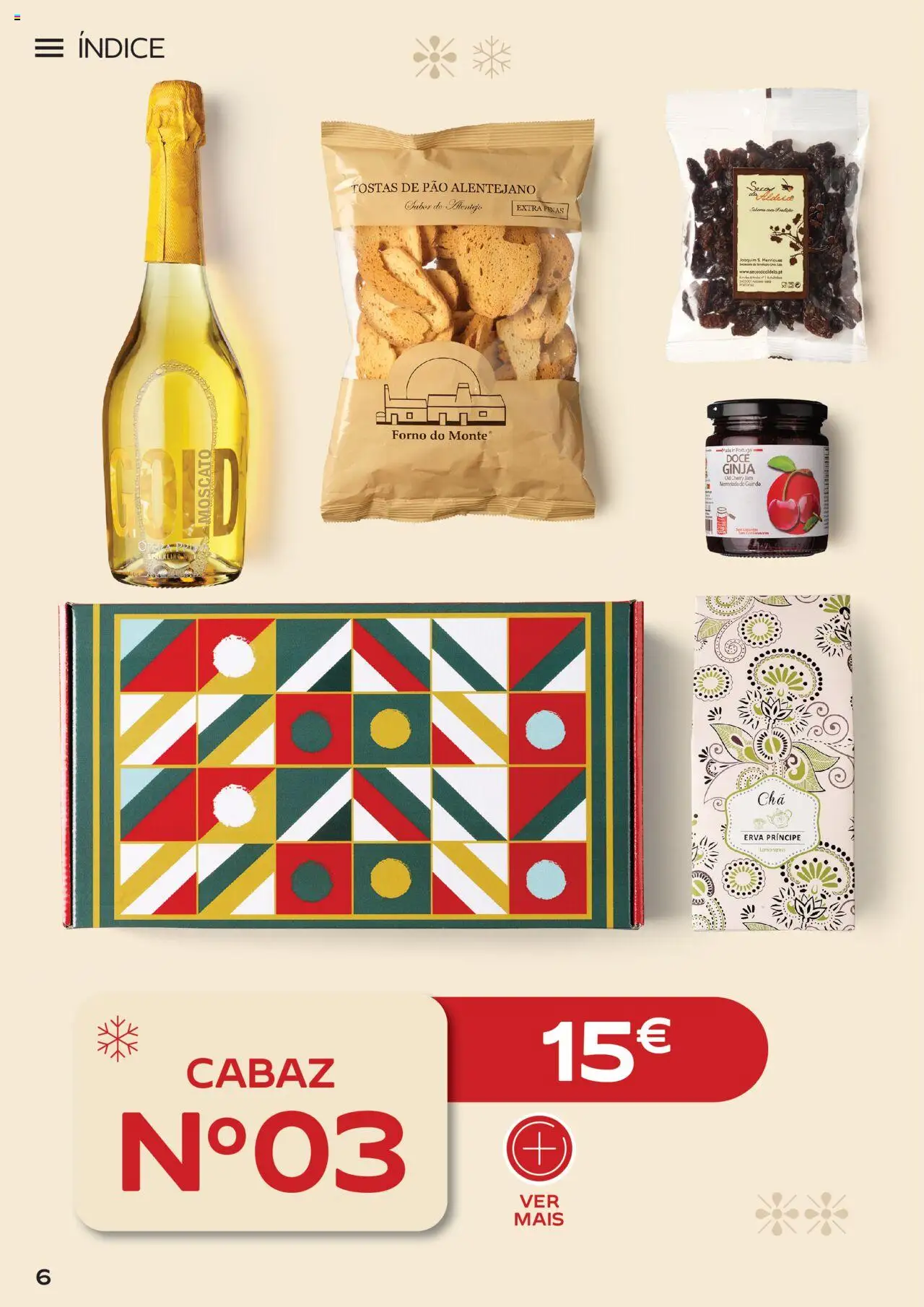 Continente - Cabazes de Natal │ válido de 06.10.2025 | Página: 6 | Produtos: Forno, Tostas, Pão, Chá