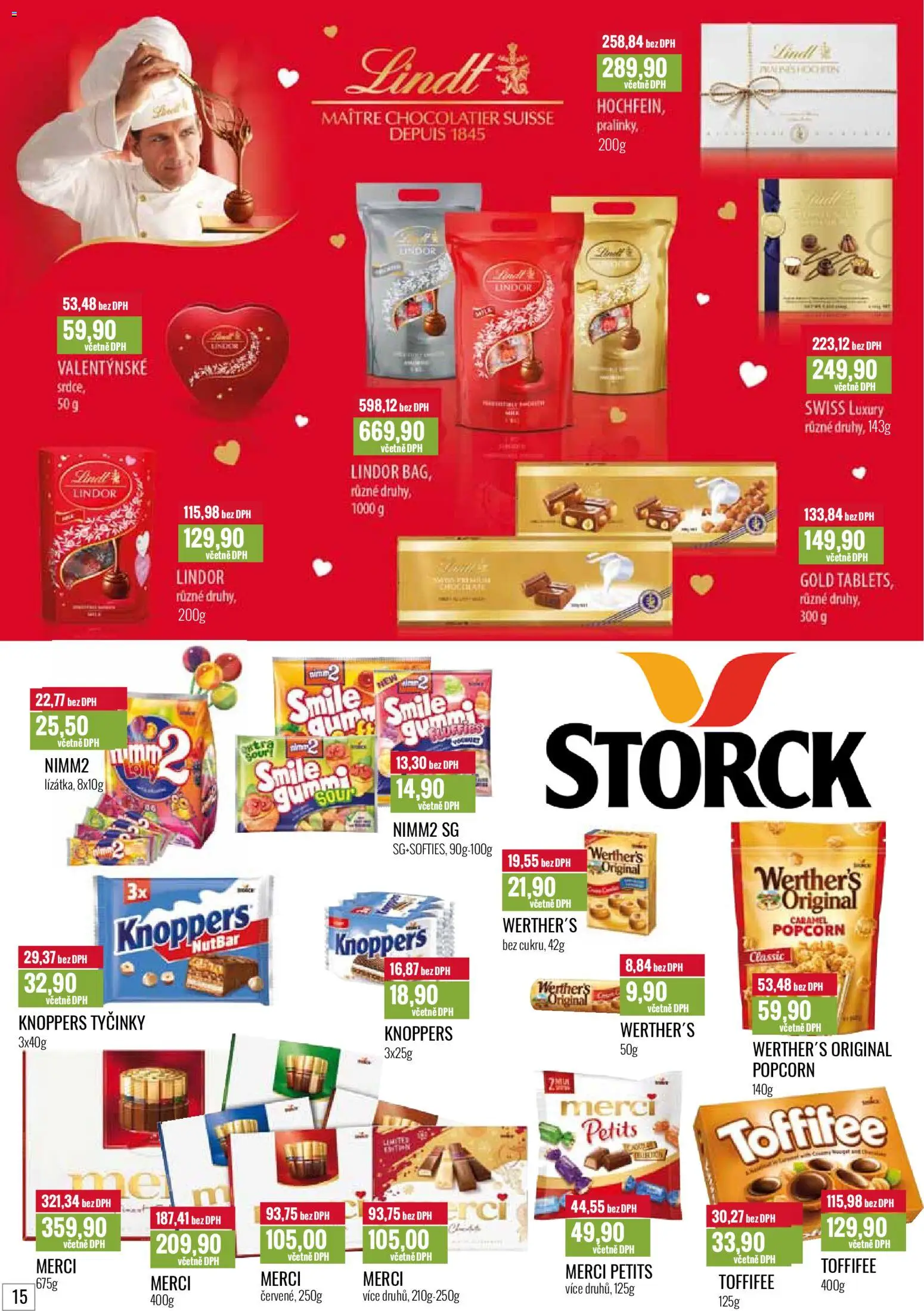 Ratio leták od 01.02.2026 | Strana: 16 | Produkty: Lindor, Lindt, Merci, Tyčinky
