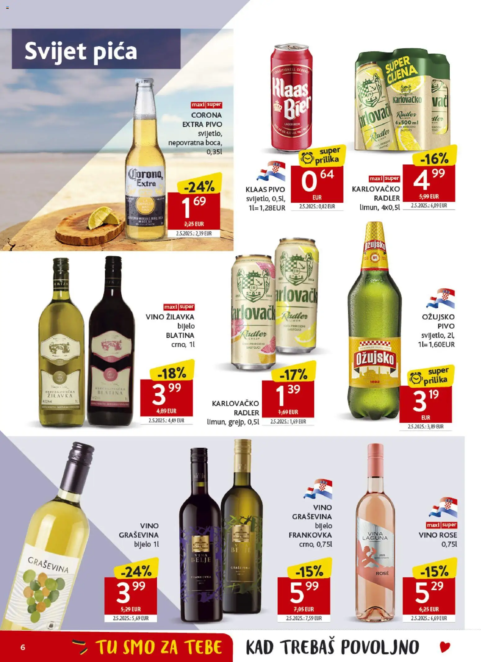 Konzum HR akciós ujság - amely érvényes a következő dátumtól: 29.04.2026 | Oldal: 6 | Termékek: Radler