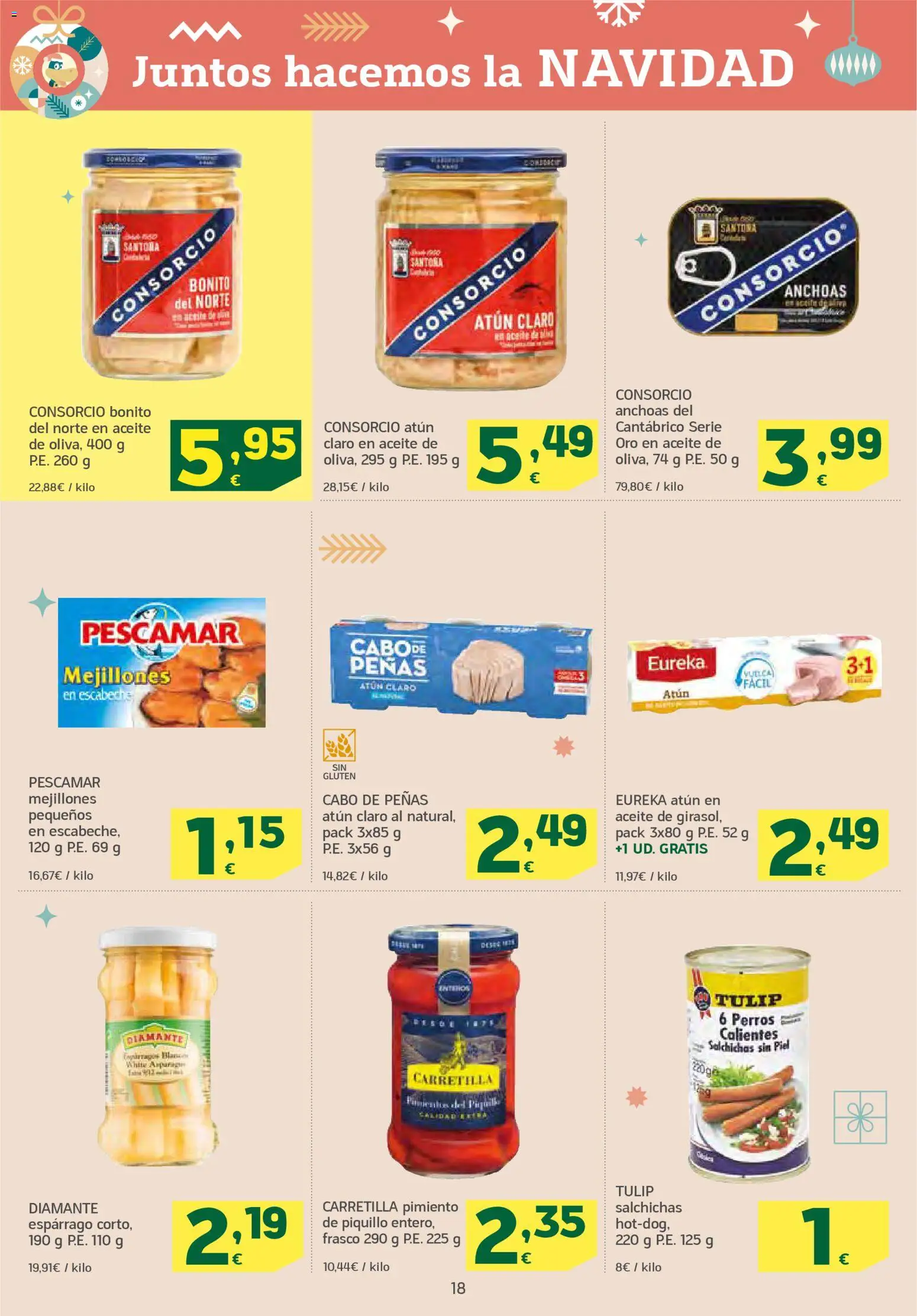 HiperDino folleto │ válido desde el 18.12.2025 | Página: 18 | Productos: Aceite, Κάδος απορρυμάτων, Atún claro