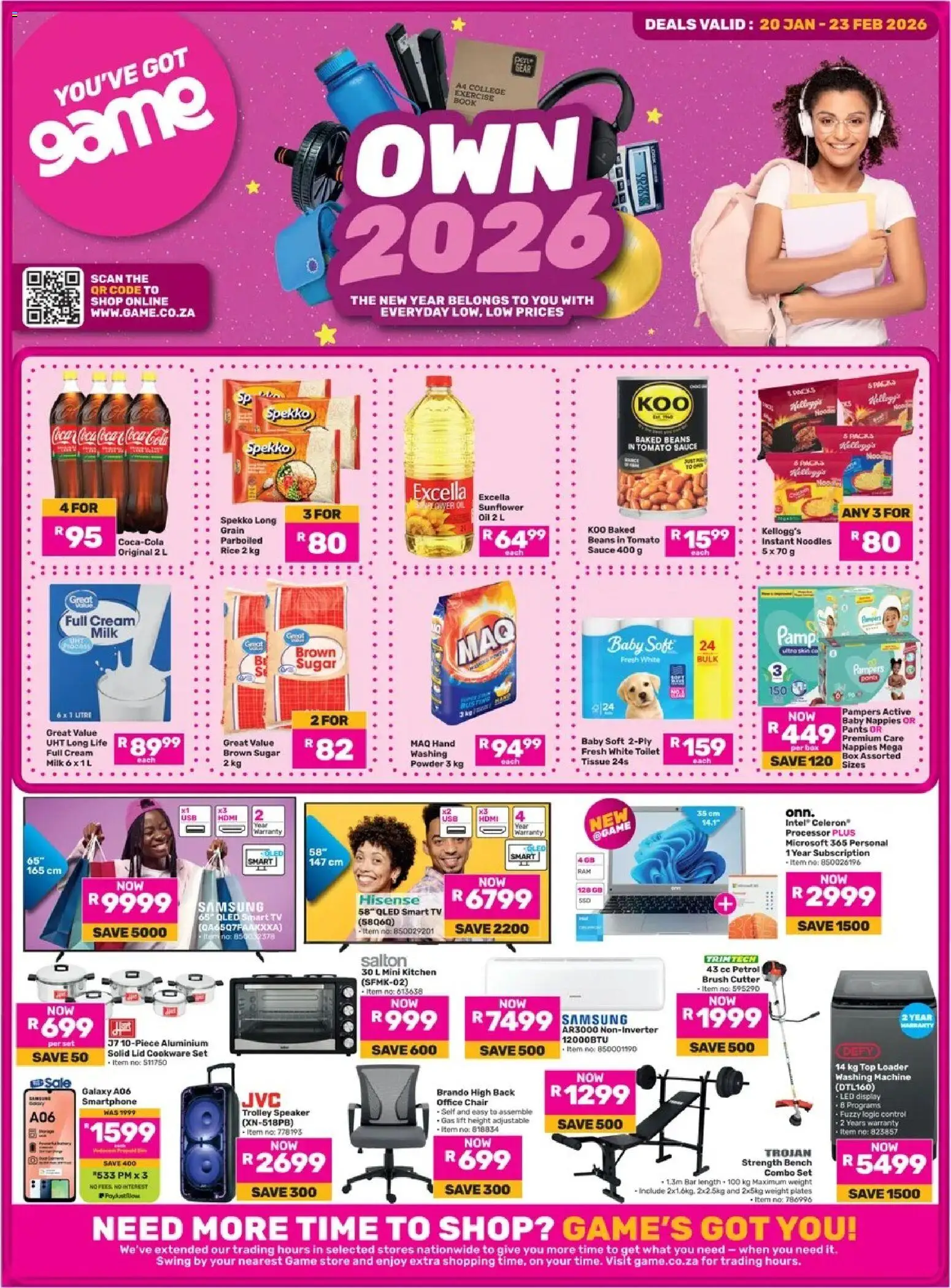 New Game catalogue – valid from 20.01.2026 | Page: 1 | Products: Milk, Cookware, Noodles, Sauce