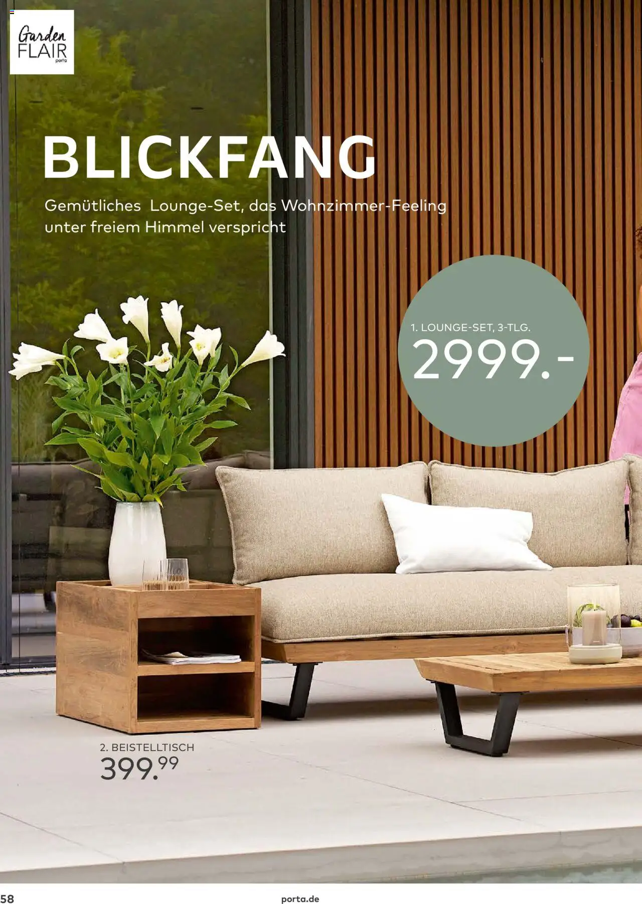 Porta! - Outdoor - Gartenmöbelkatalog 2025 - gültig ab dem 02.03.2025 | Seite: 58 | Produkte: Beistelltisch