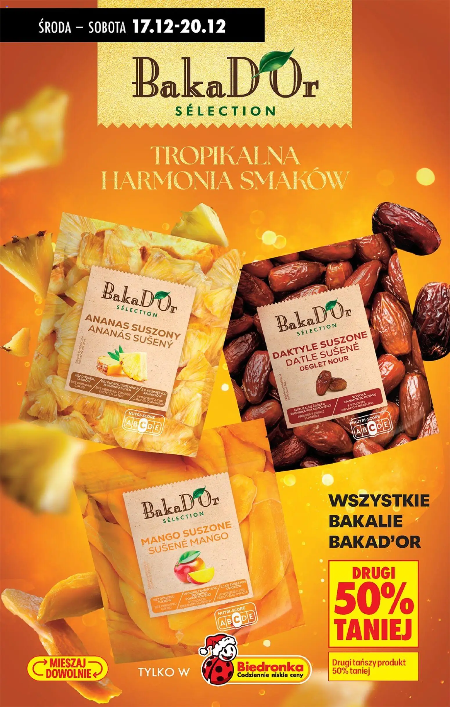 Biedronka gazetka - Oferta w tym tygodniu od 17.12.2025 | Strona: 21 | Produkty: Mango, Daktyle, Ananas