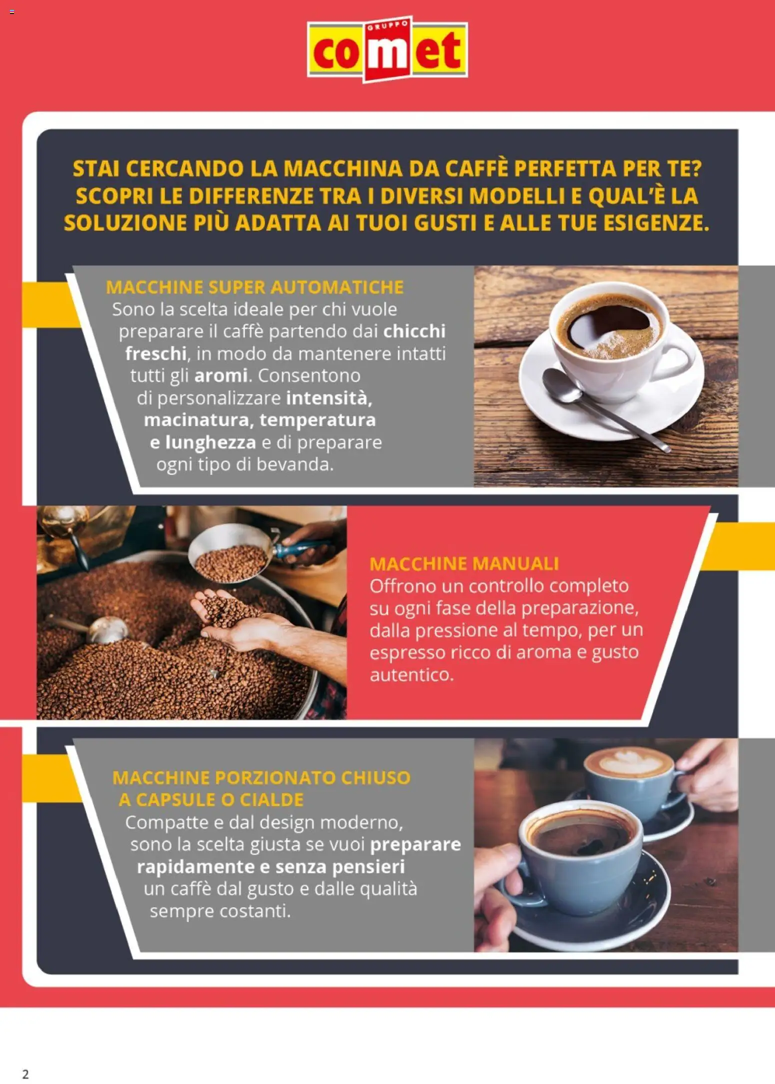 Volantino Comet del 19.01.2026 | Pagina: 2 | Prodotti: Macchina da caffe, Caffè, Tè