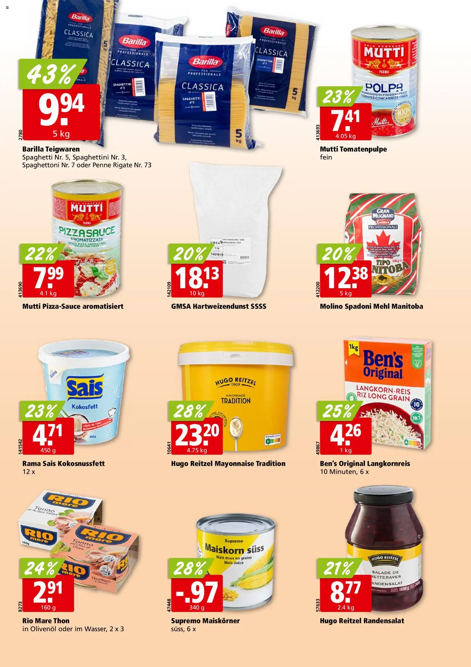 Aligro Aktionen – gültig ab 19.01.2026 | Seite: 22 | Produkte: Mehl, Barilla, Teigwaren, Pizza