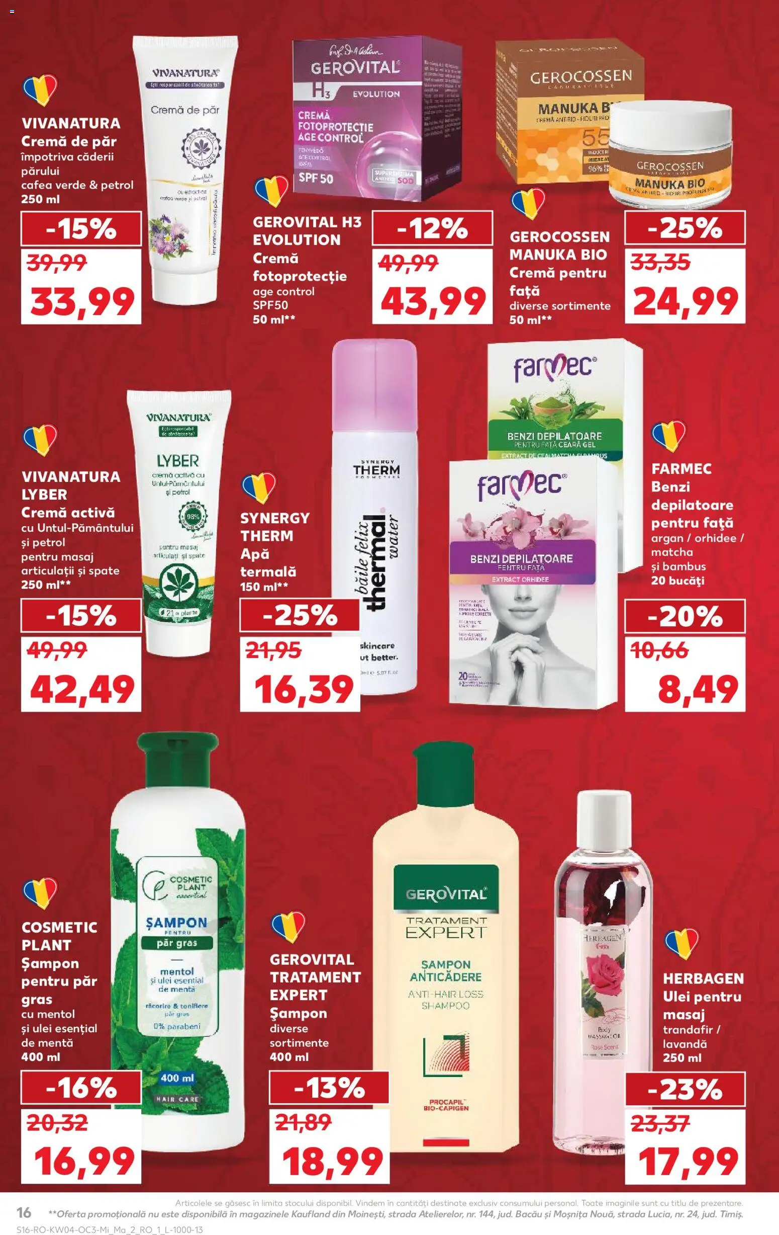 Noul catalog Kaufland – valabil de la 21.01.2026 | Pagină: 16 | Produse: Body, Cafea, Benzi depilatoare, Apă