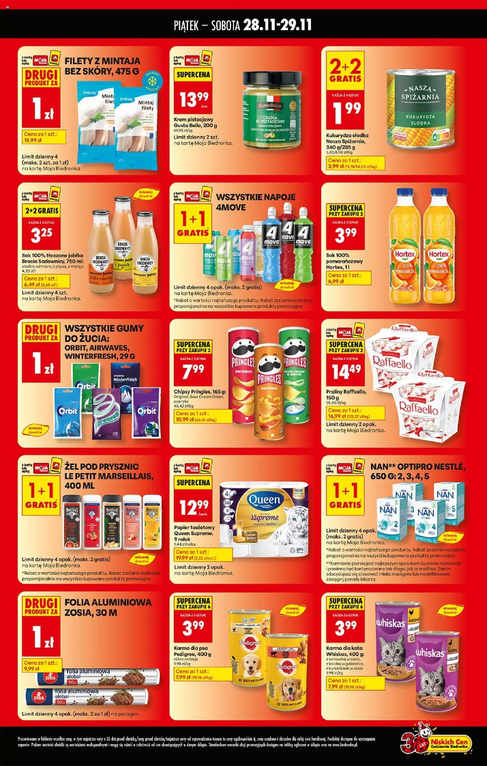 Biedronka Black Friday od 28.11.2025 | Strona: 2 | Produkty: Chipsy, Napoje, Prysznic, Karma dla kota