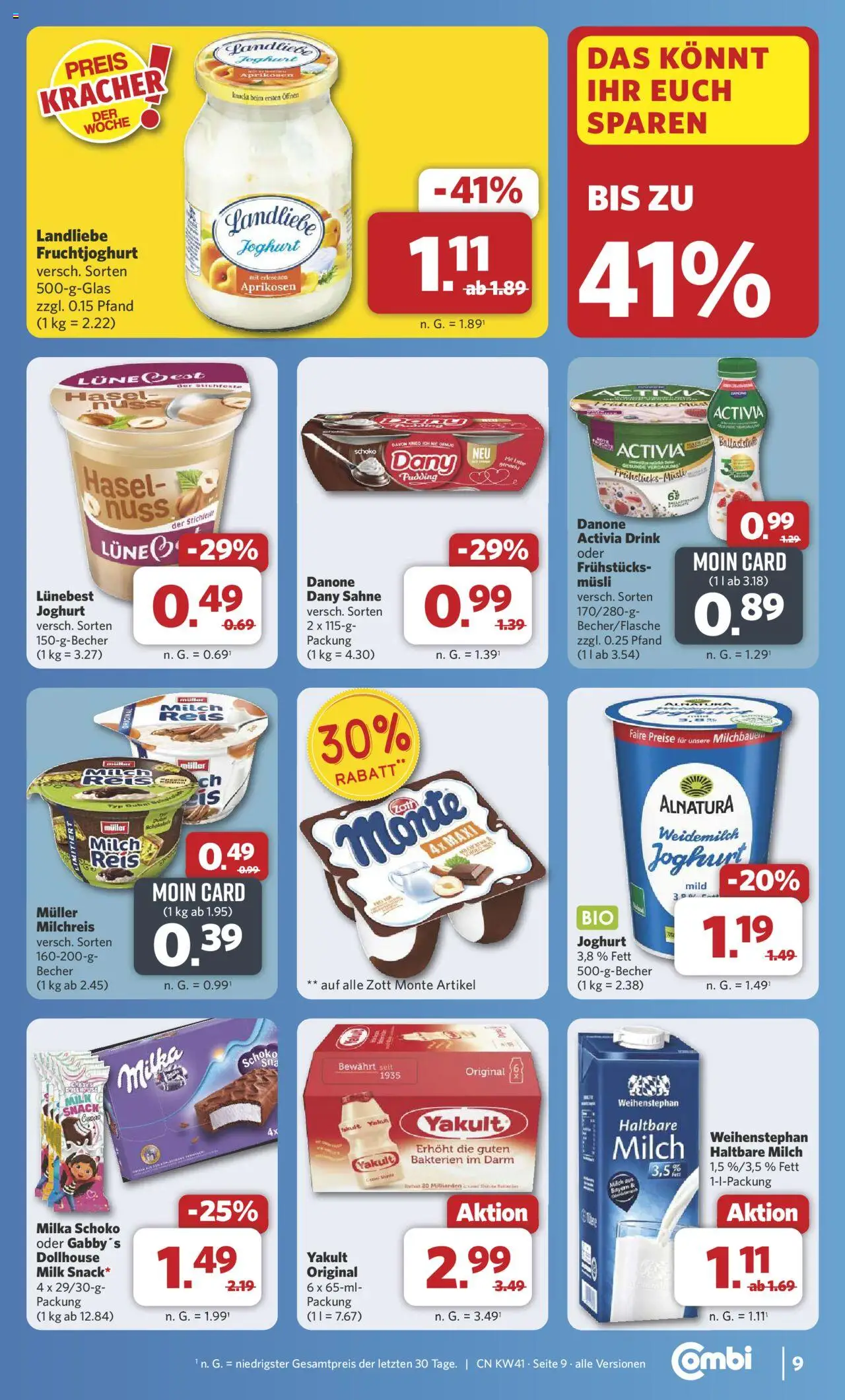 Combi Prospekt 	 – gültig ab 06.10.2025 | Seite: 10 | Produkte: Musli, Milch, Milka, Pudding
