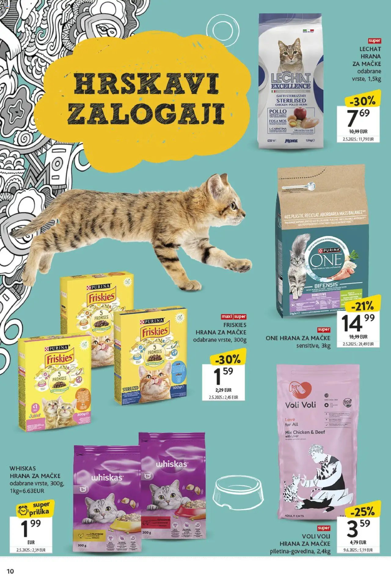 Konzum HR akciós ujság - amely érvényes a következő dátumtól: 06.10.2025 | Oldal: 10 | Termékek: Whiskas