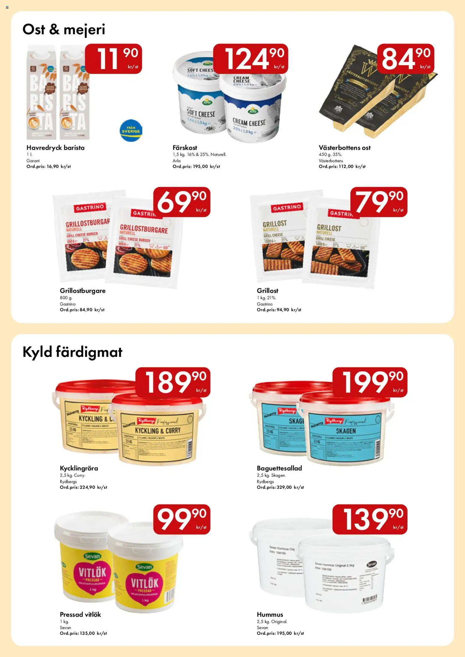 Snabbgross reklamblad aktuell från 18.02.2026 | Sida: 10 | Produkter: Grill, Grillost, Havredryck, Vitlök