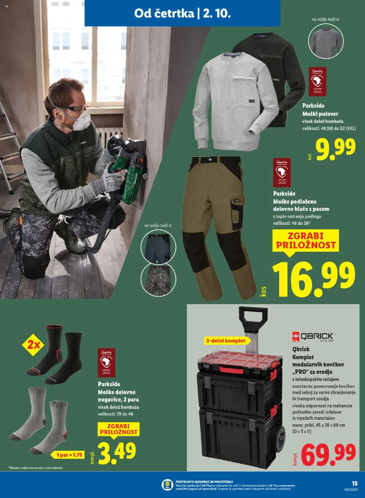 Novi Lidl katalog ponudbe – veljaven od 02.10.2025 | Stran: 27 | Izdelki: Orodje, Pulover, Hlace