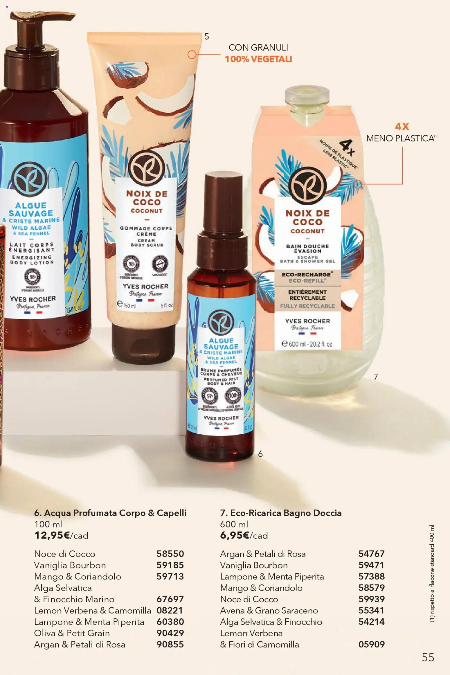 Volantino Yves Rocher del 02.04.2026 | Pagina: 55 | Prodotti: Scrub, Mango, Lampone, Bagno