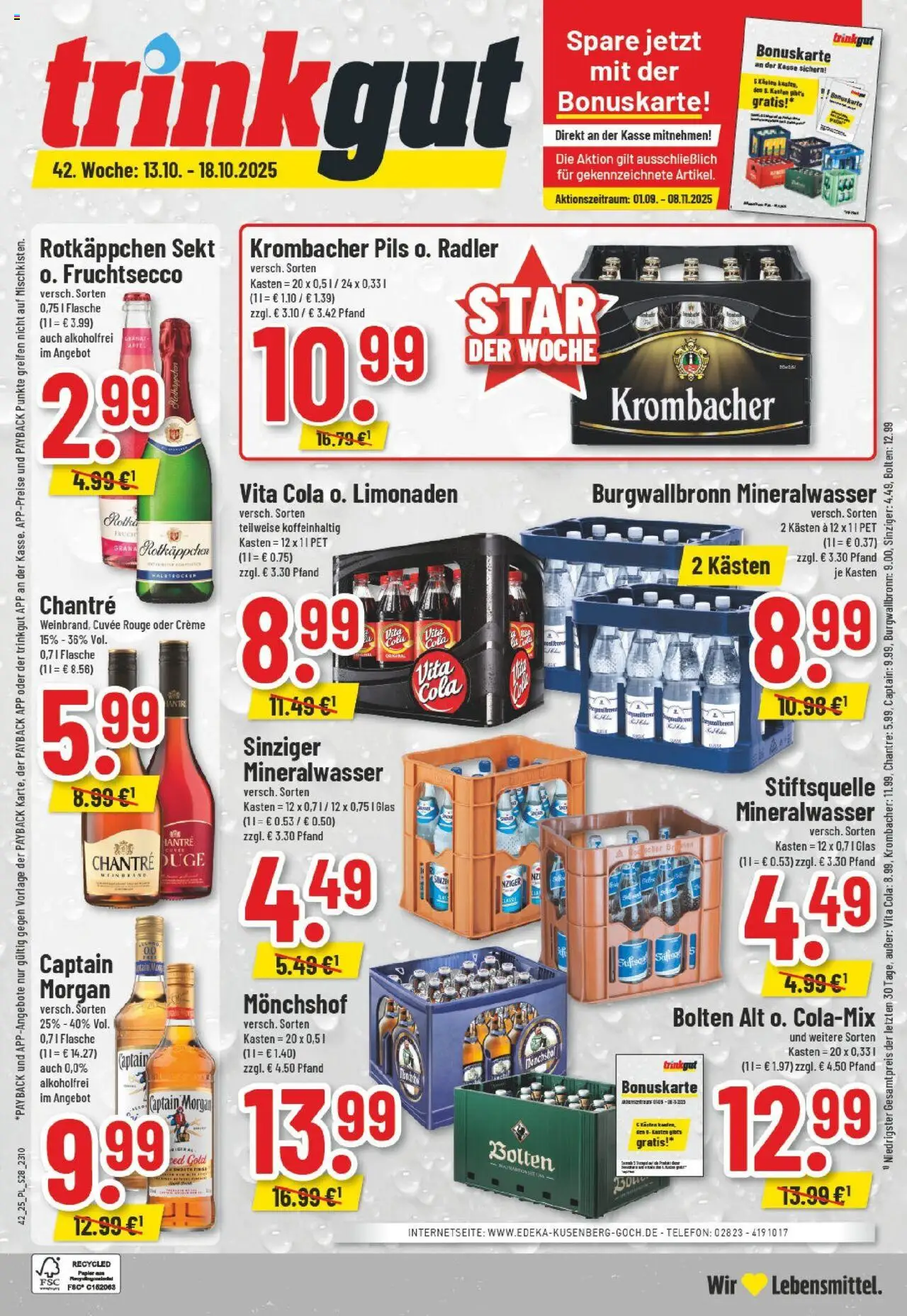 Edeka prospekt Goch	 – gültig ab 13.10.2025 | Seite: 28 | Produkte: Rotkappchen sekt, Pils, Äpfel, Mineralwasser