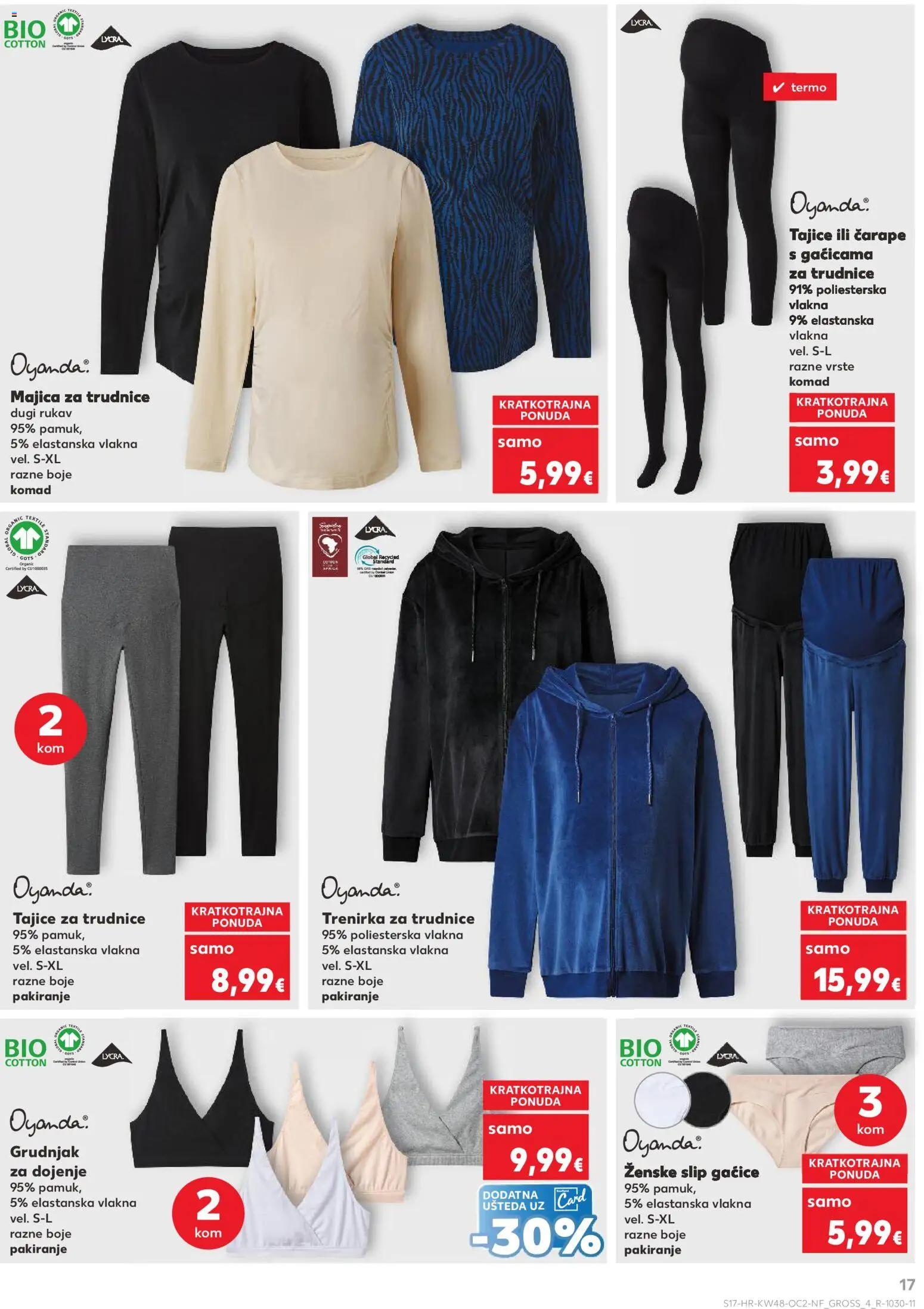 Kaufland katalog | vrijedi od 26.11.2025 | Stranica: 17 | Proizvodi: Majica, Gaćice, Tajice, Trenirka