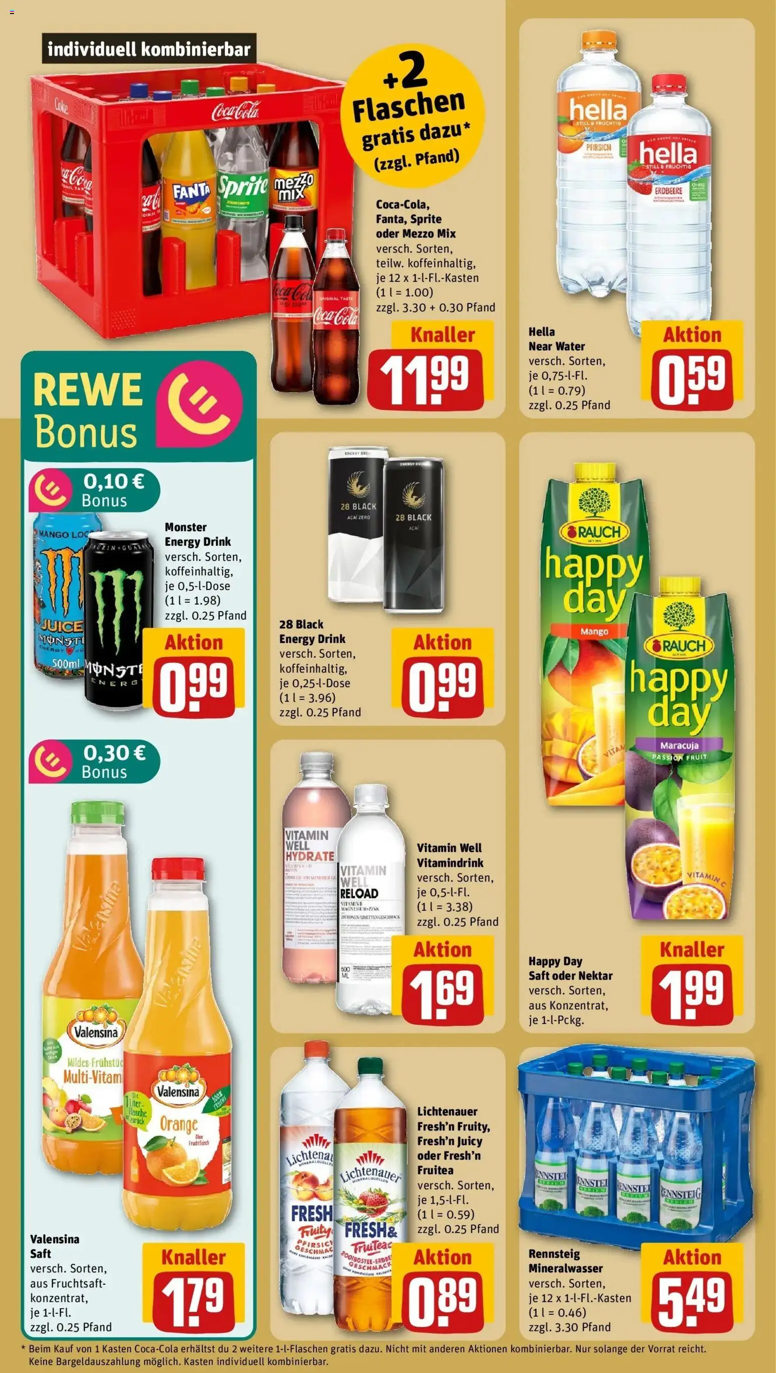 Rewe Prospekt Hermsdorf	 – gültig ab 09.03.2026 | Seite: 14 | Produkte: Coca cola, Energy, Valensina, Monster