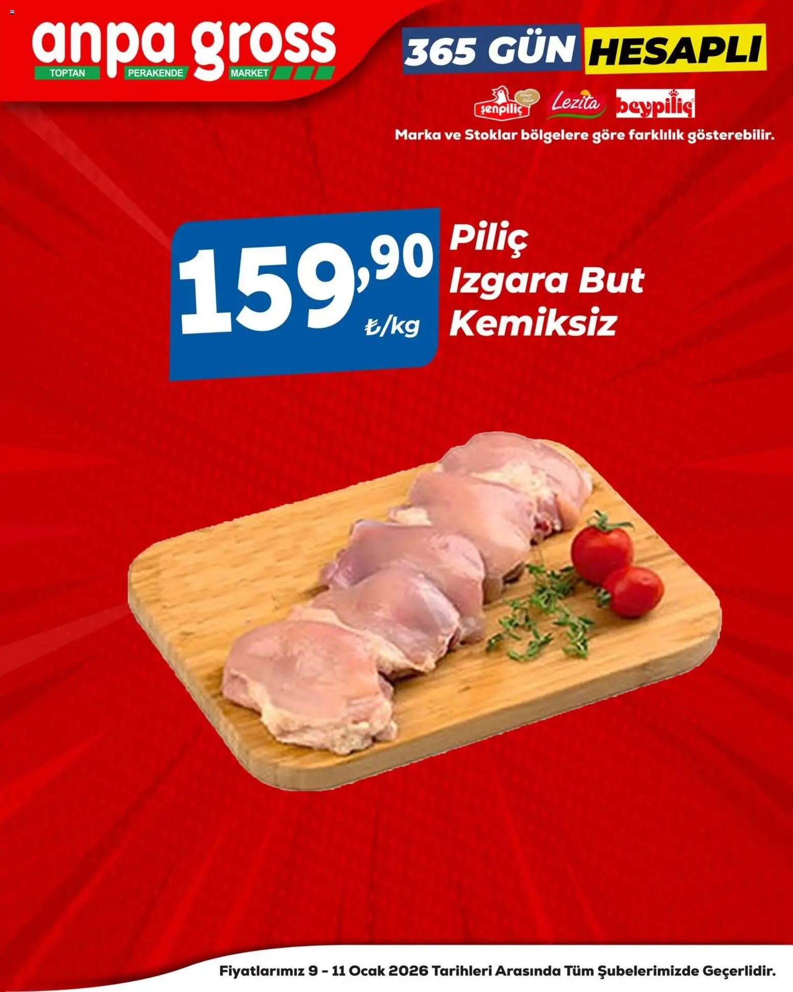 Anpa Gross Piliçte Tazelik - 09.01.2026 tarihinden itibaren geçerlidir | Sayfa: 3 | Ürünler: Piliç, Ocak, Izgara