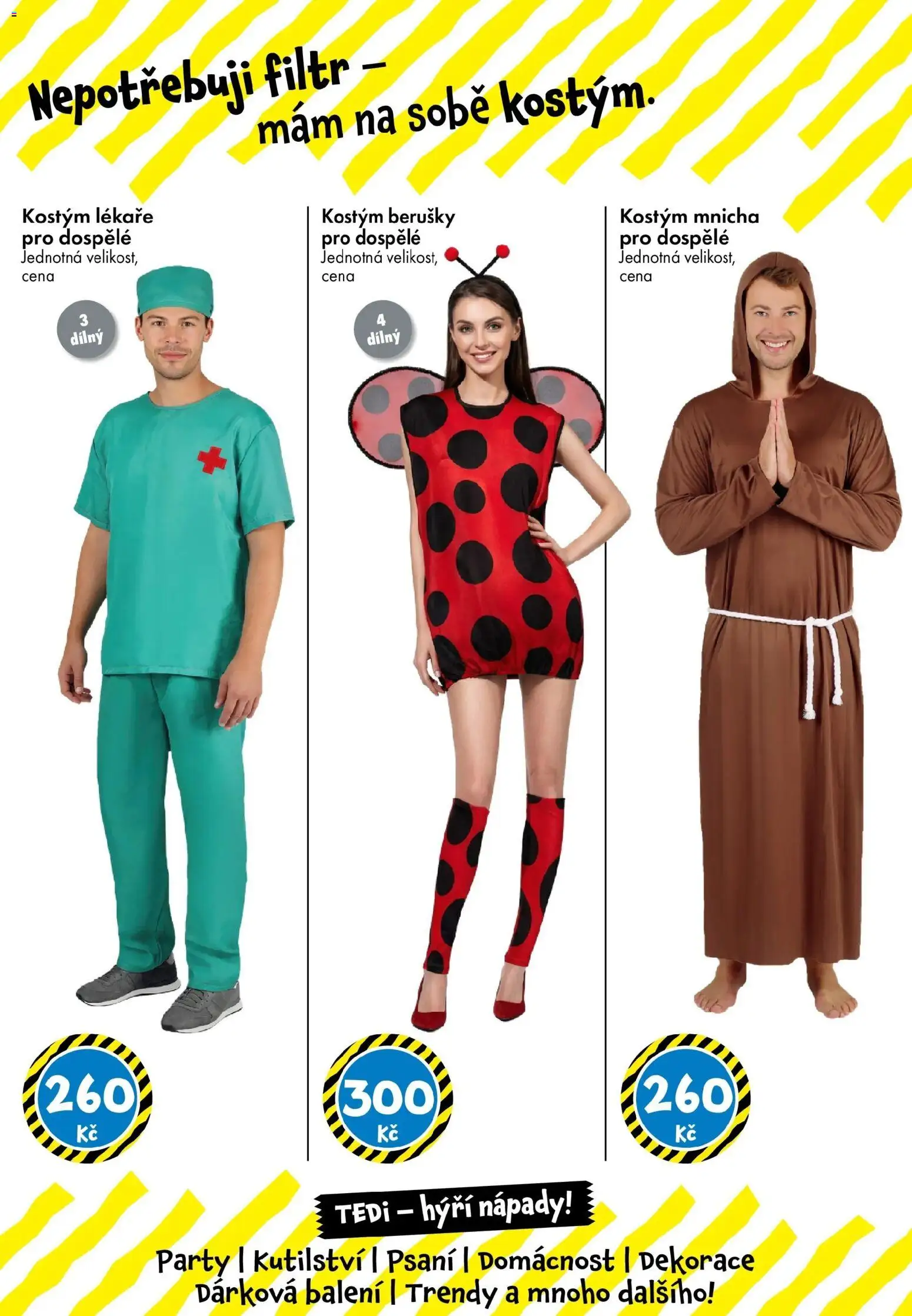 TEDi leták - Praha, Ostrava, Plzeň od 13.02.2026 | Strana: 4 | Produkty: Kostým, Dekorace