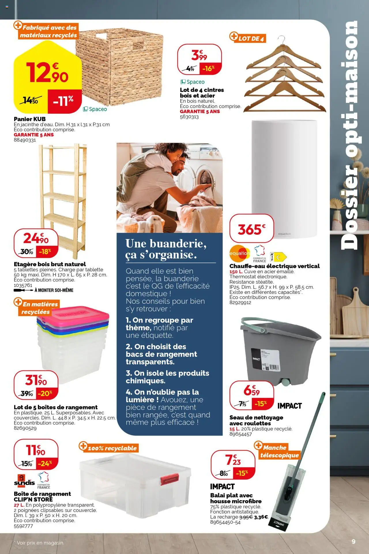  | Page: 9 | Produits: Tablette, Étagère, Panier, Boîte de rangement