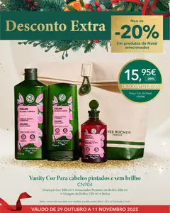 Pré-visualização Yves Rocher - Desconto extra natal válido de 29.10.2025 | Página: 13 | Produtos: Vinagre, Bolsa, Shampoo