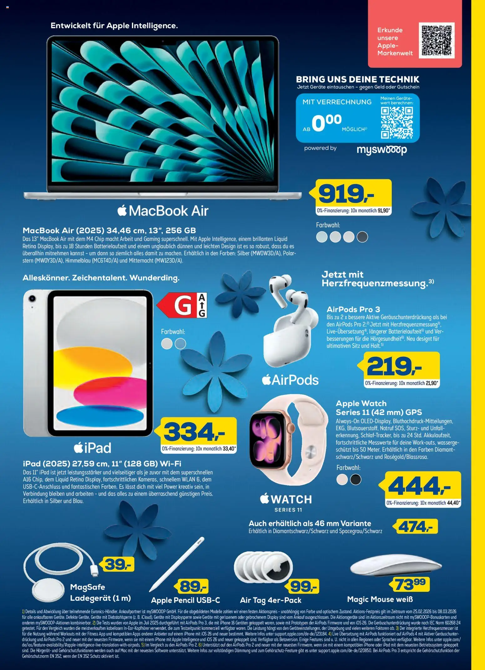 Euronics Prospekt 	 – gültig ab 25.02.2026 | Seite: 7 | Produkte: Apple watch, Macbook, Apple, Ladegerät