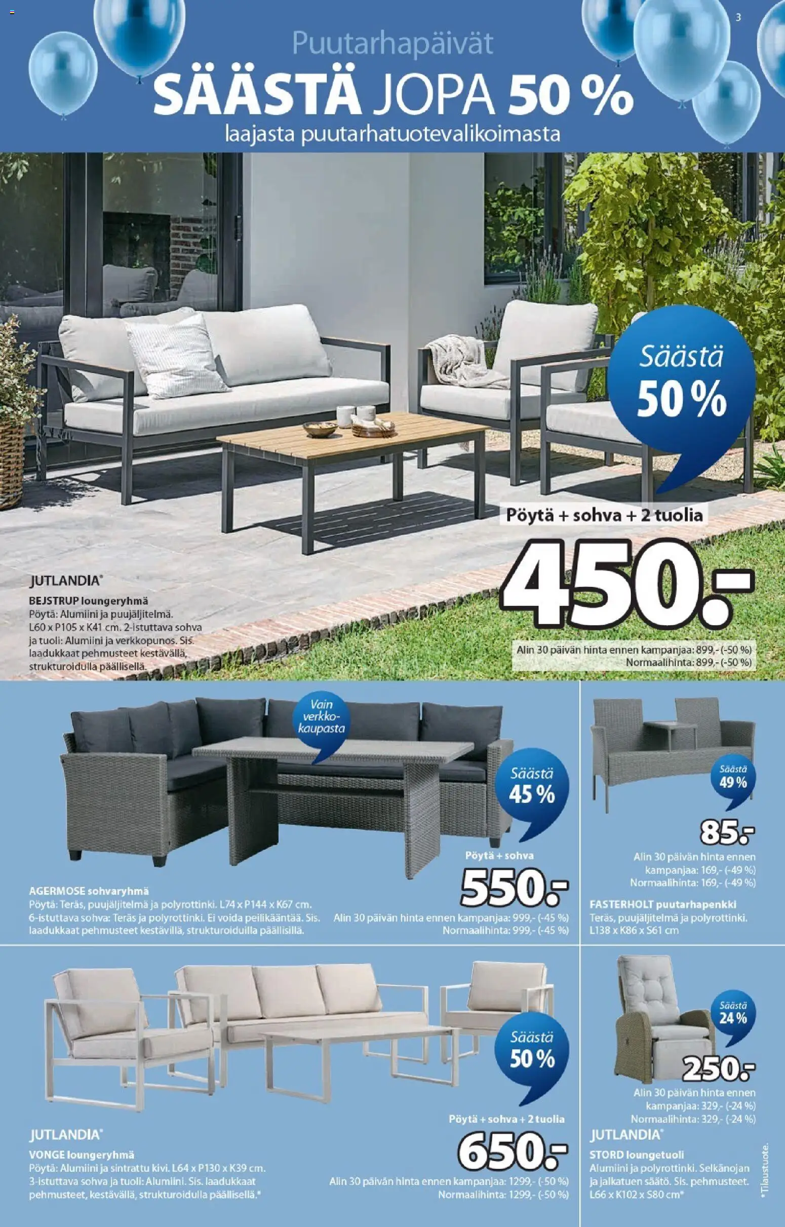 JYSK - Tarjoukset – voimassa 19.03.2026 alkaen | Sivu: 3 | Tuotteet: Sohva, Pöytä, Tuoli, Sohvaryhmä