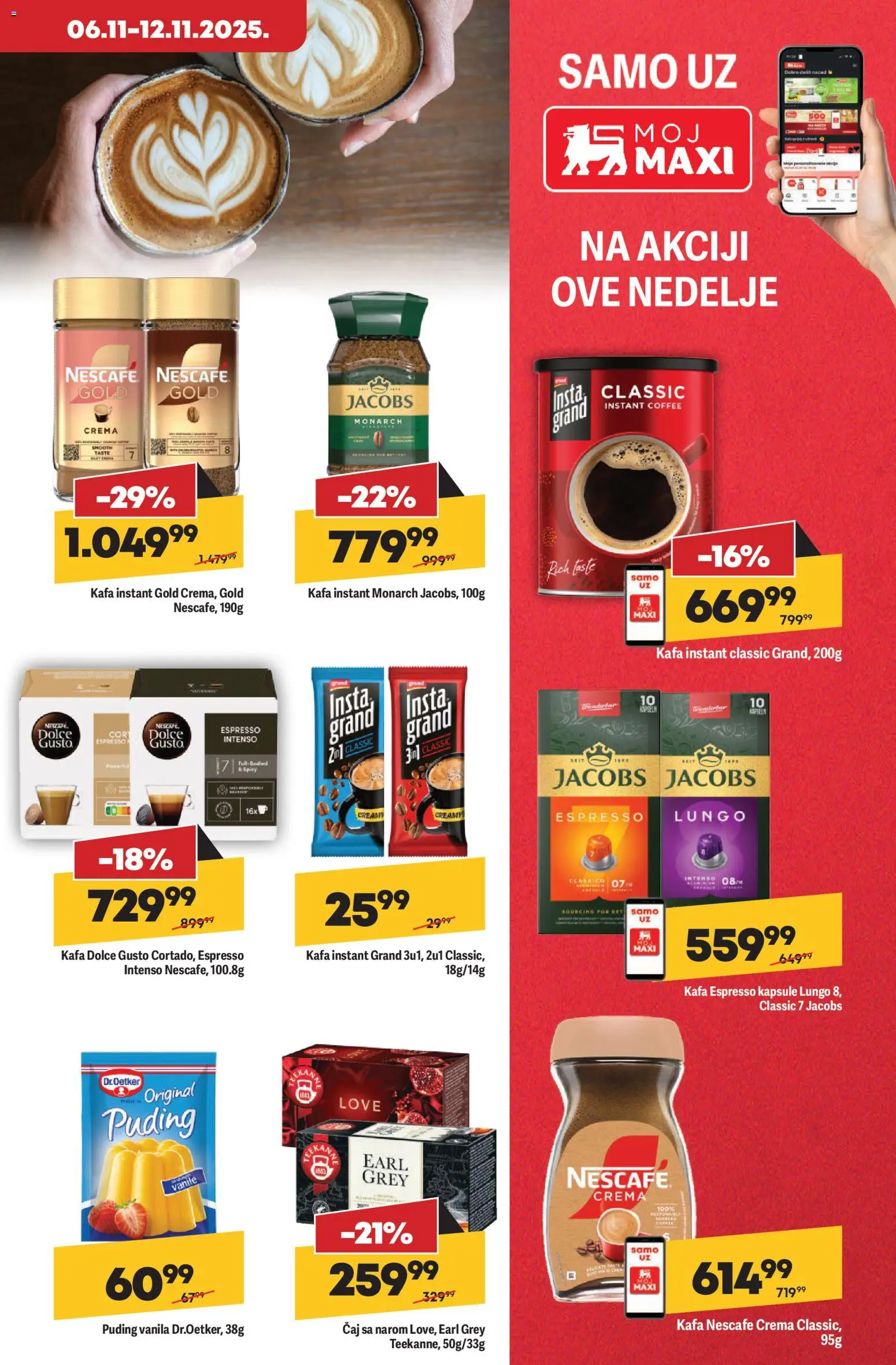 Maxi katalog - važi od 06.11.2025 | Strana: 9 | Proizvode: Kapsule, Puding, Kafa, Čaj