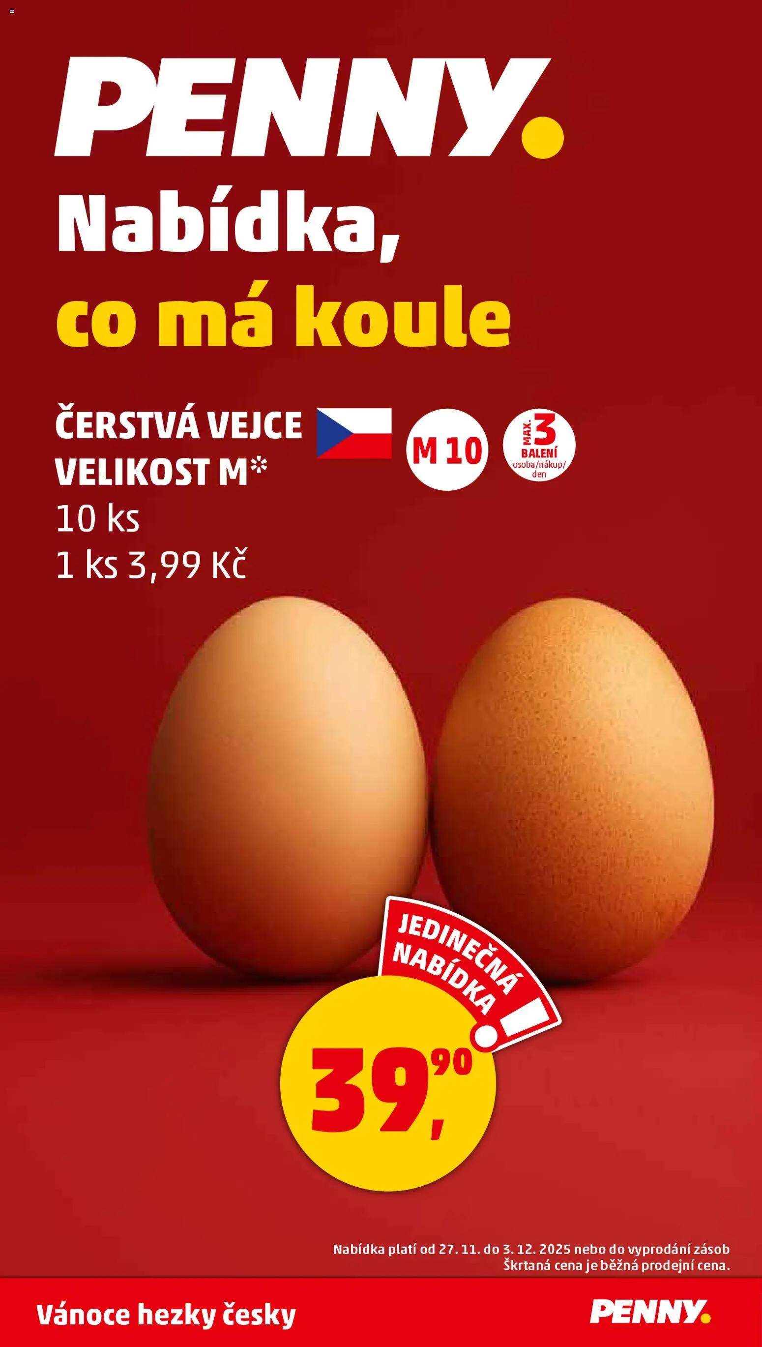 Penny Market leták - Čtvrtečník od 27.11.2025 | Strana: 30 | Produkty: Vejce