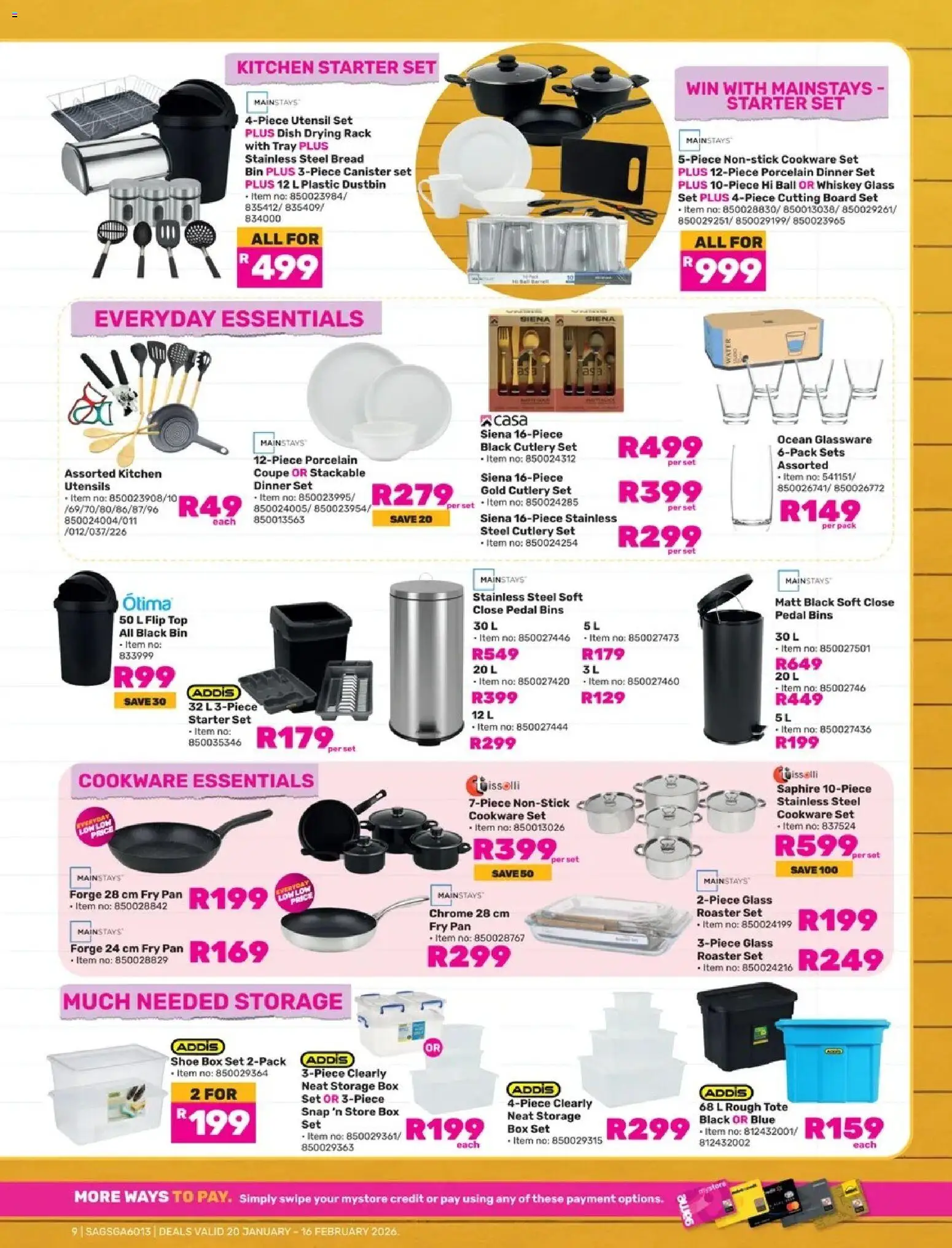 Game - Catalogue Back To Varsity valid from 20.01.2026 | Page: 9 | Products: Box, Bread, Water, Whiskey