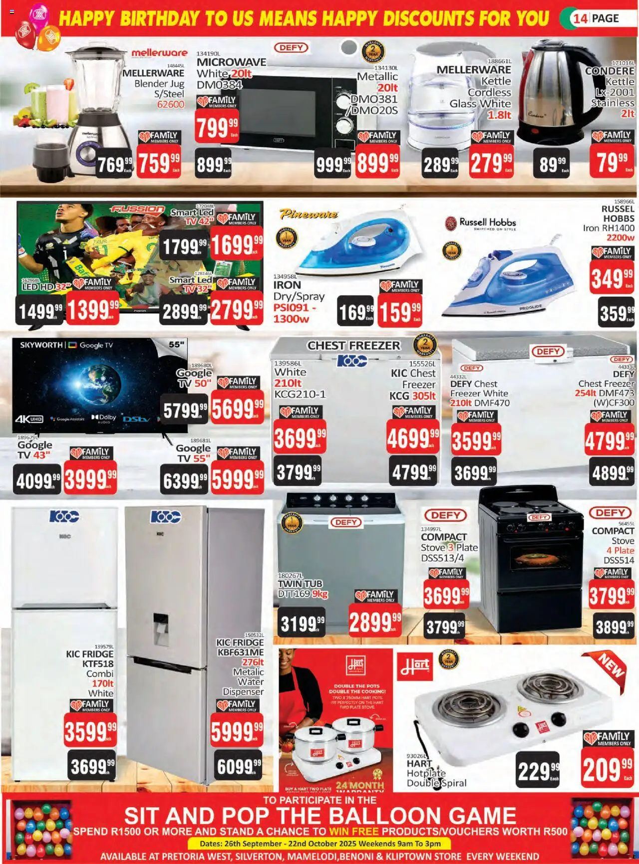 New KIT KAT Cash & Carry catalogue – valid from 25.09.2025 | Page: 14 | Products: Dates, TV, Fridge, Water