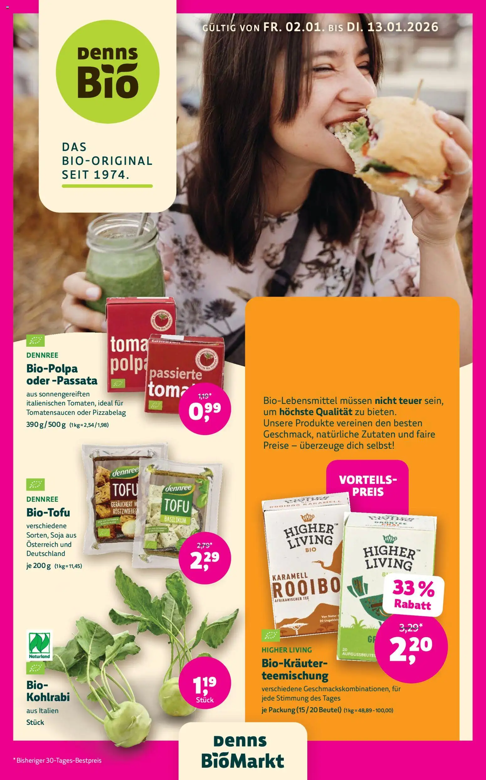 Denns BioMarkt Angebote gültig ab 02.01.2025 | Seite: 1 | Produkte: Tee