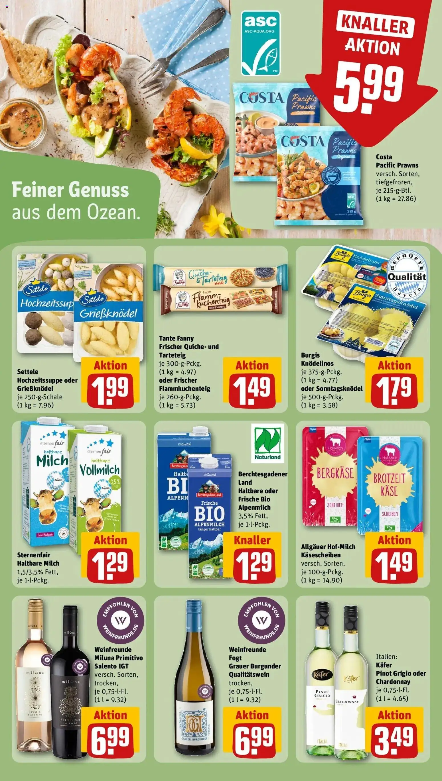 Rewe Prospekt Riedering	 – gültig ab 02.03.2026 | Seite: 15 | Produkte: Milch, Käse, Haltbare milch
