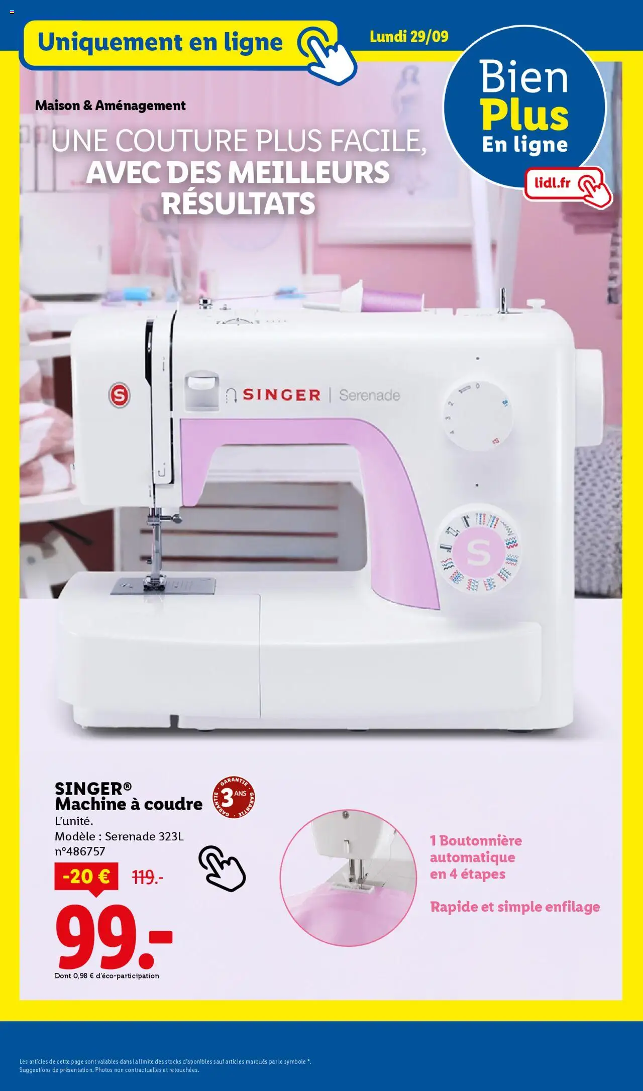 {H1} | Page: 3 | Produits: Machine à coudre