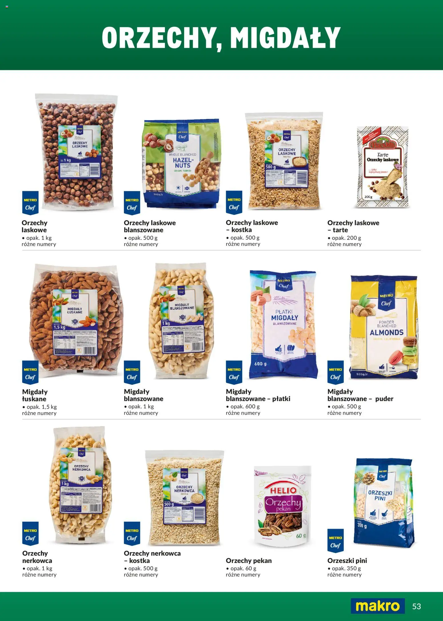Makro Gazetka - Ultra fresh od 01.03.2026 | Strona: 53 | Produkty: Orzechy laskowe, Puder, Płatki, Orzechy