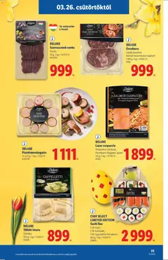 Deluxe Szarvascomb sonka, Füstölt, 70 g - amely érvényes a következő dátumtól: 26.03.2026 | Oldal: 23