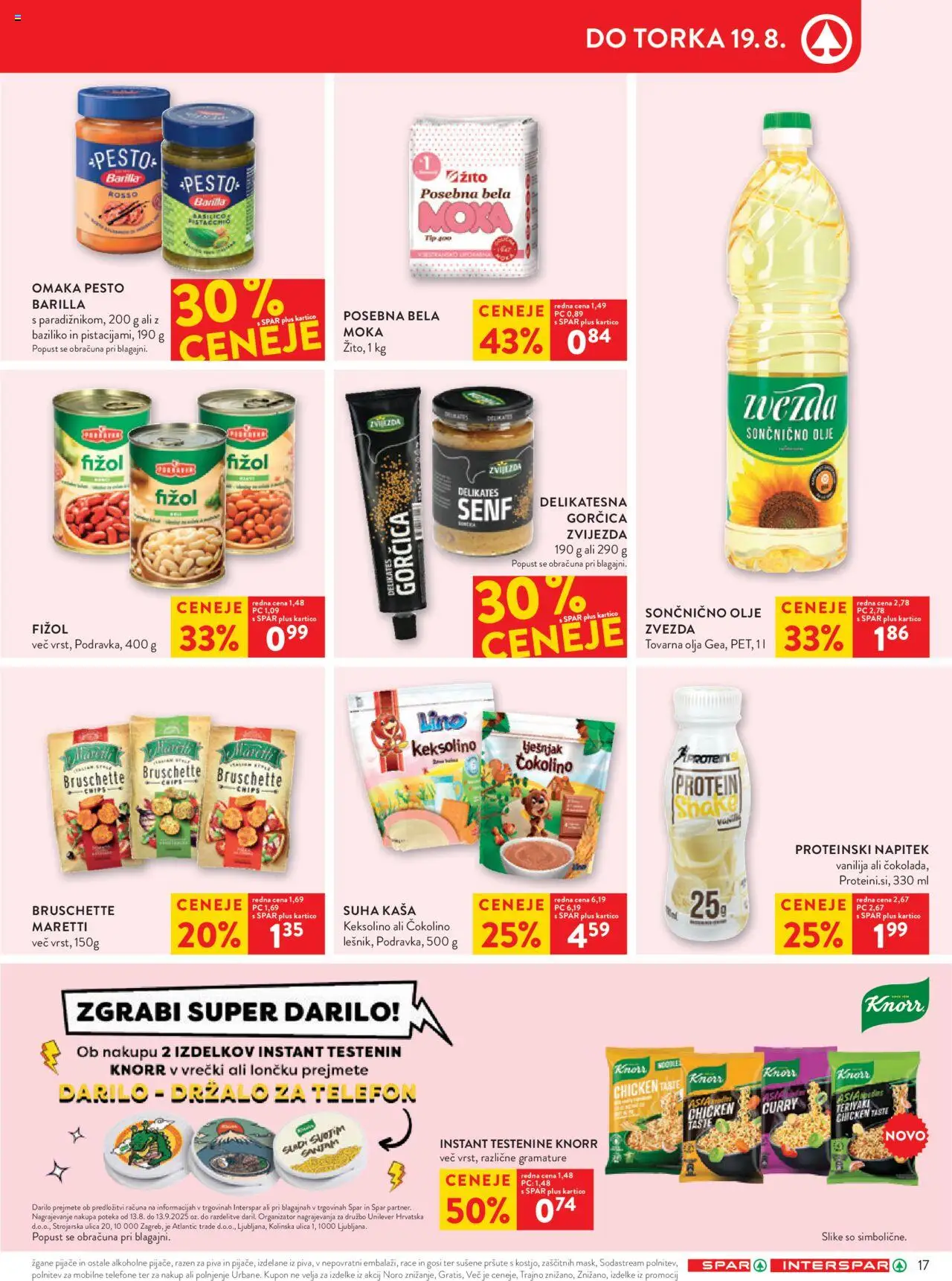 Spar katalog 33/25 │ velja od 13.08.2025 | Stran: 21 | Izdelki: Telefon, Olje, Testenine, Omaka