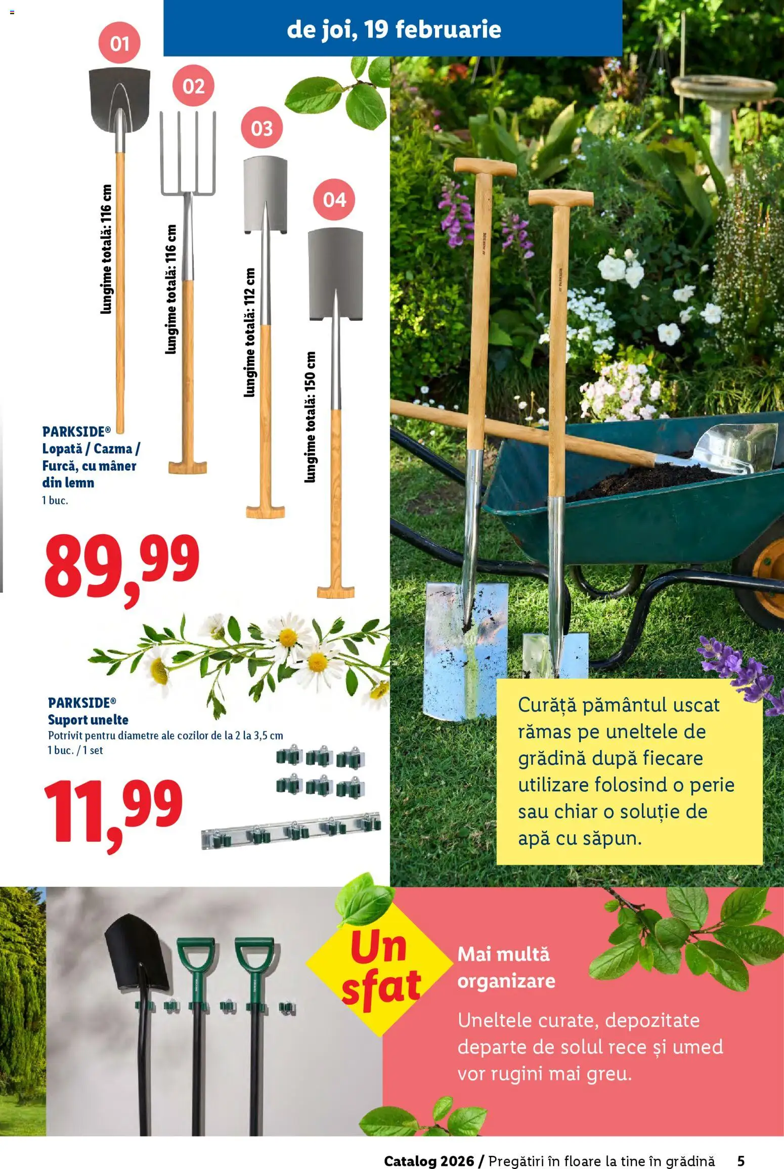 Noul catalog Lidl – valabil de la 19.02.2026 | Pagină: 5 | Produse: Mâner, Perie, Apă