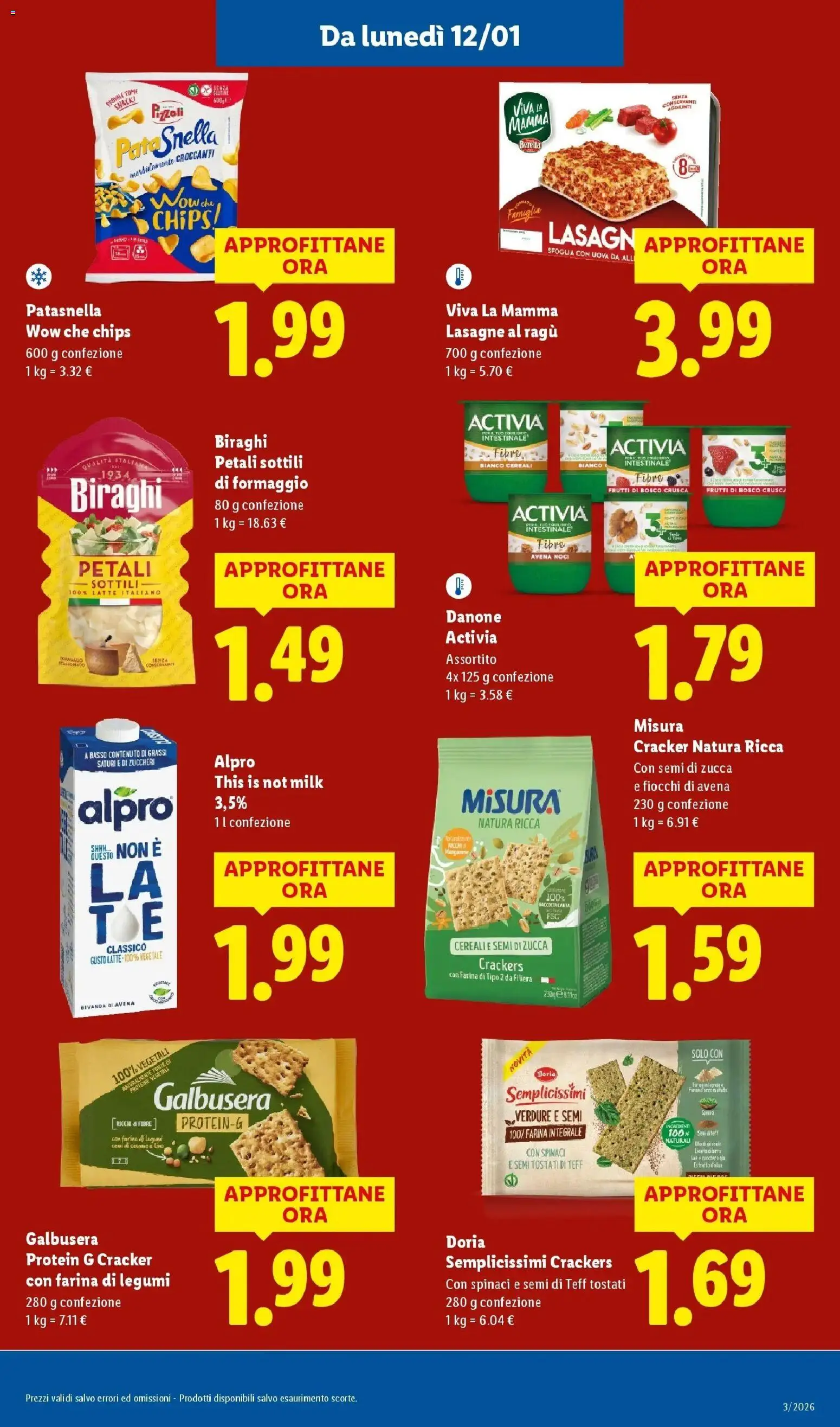 Volantino Lidl del 12.01.2026 | Pagina: 13 | Prodotti: Verdure, Latte, Zucca, Ragú