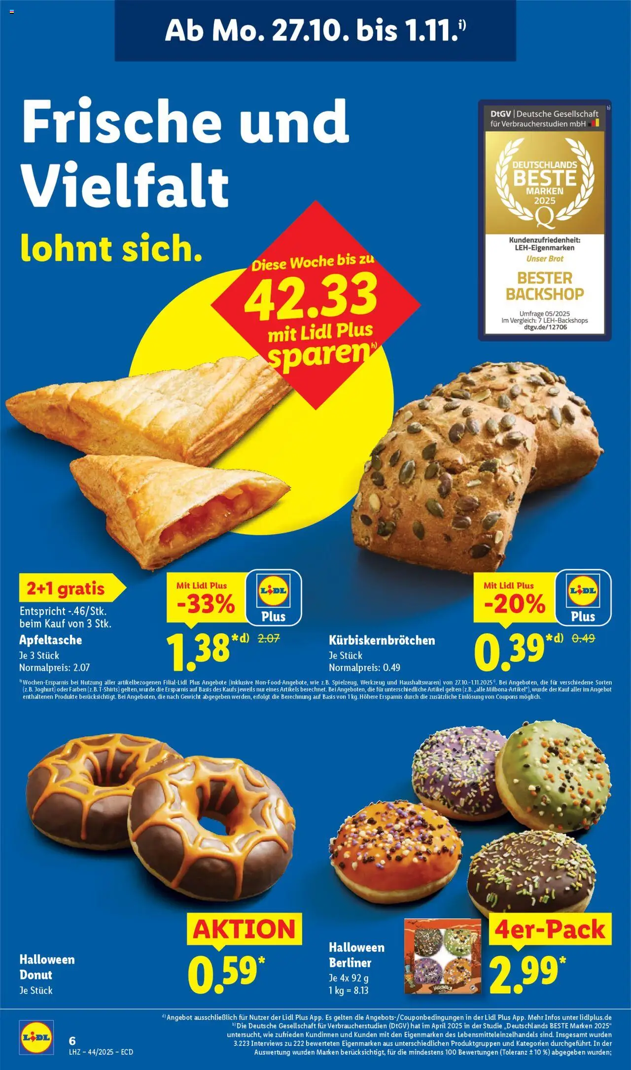 Lidl - Prospekt – gültig ab 27.10.2025 | Seite: 20 | Produkte: Berliner, Gewicht, Joghurt, Brot