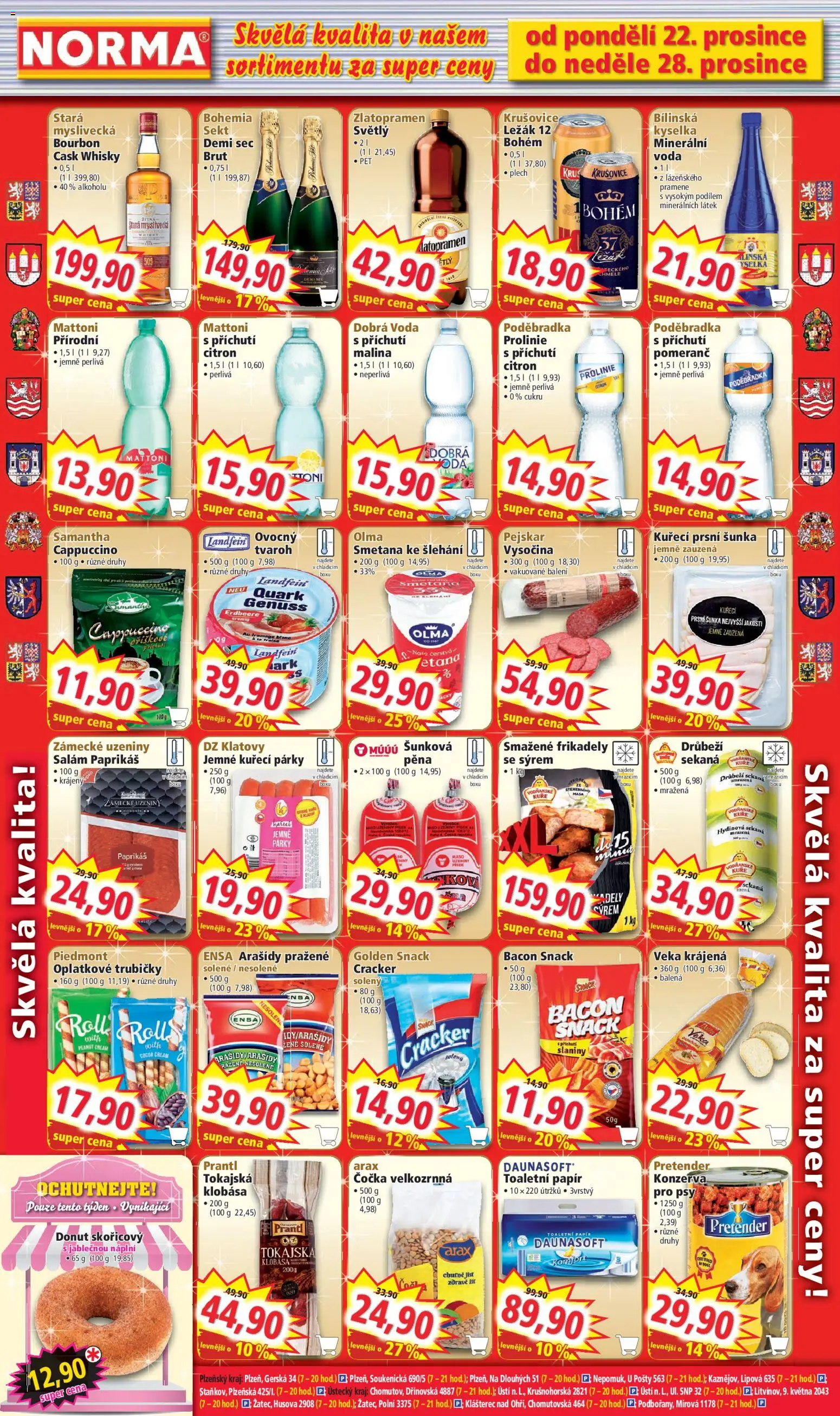 Norma leták od 22.12.2025 | Strana: 6 | Produkty: Smetana, Toaletní papír, Sekaná, Kuře