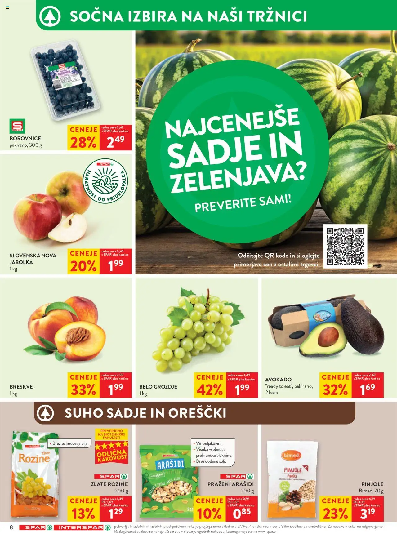 Spar katalog 33/25 │ velja od 13.08.2025 | Stran: 10 | Izdelki: Jabolka, Borovnice, Avokado, Sadje