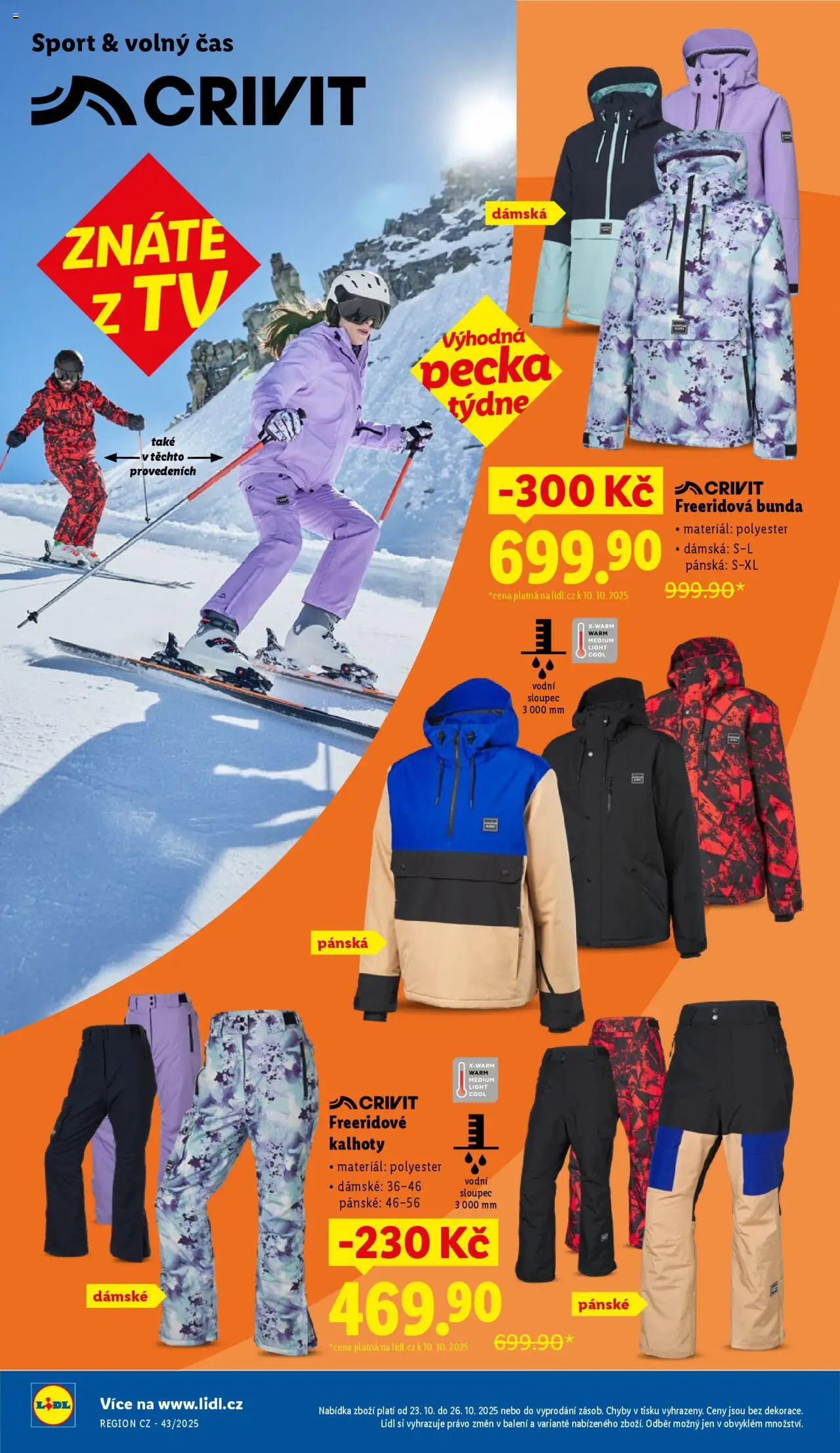 Lidl leták - Spotřební zboží od 20.10.2025 | Strana: 22 | Produkty: Bunda, Kalhoty, Tv, Pants