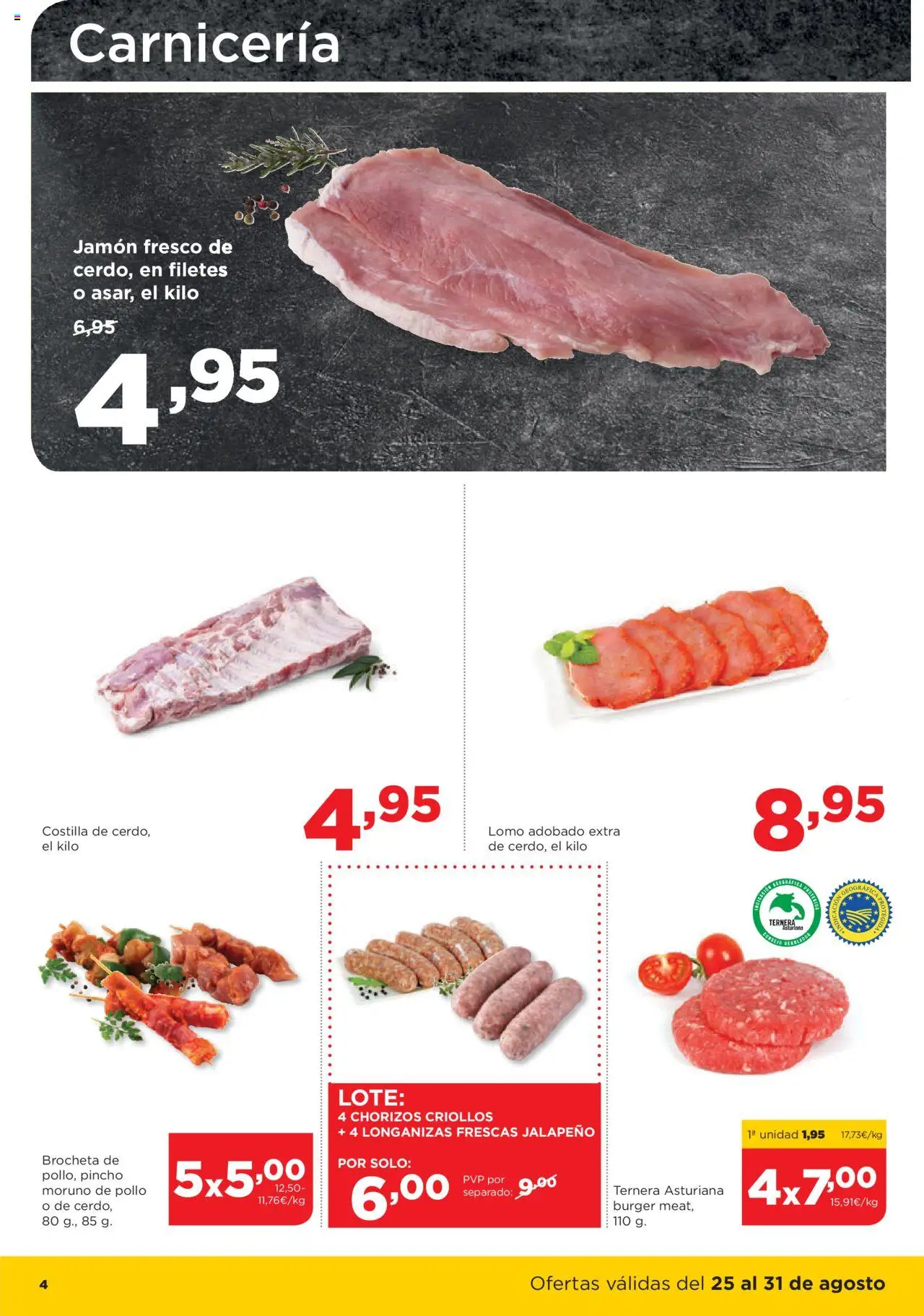 Alimerka folleto Asturias │ válido desde el 25.08.2025 | Página: 4 | Productos: Jamón