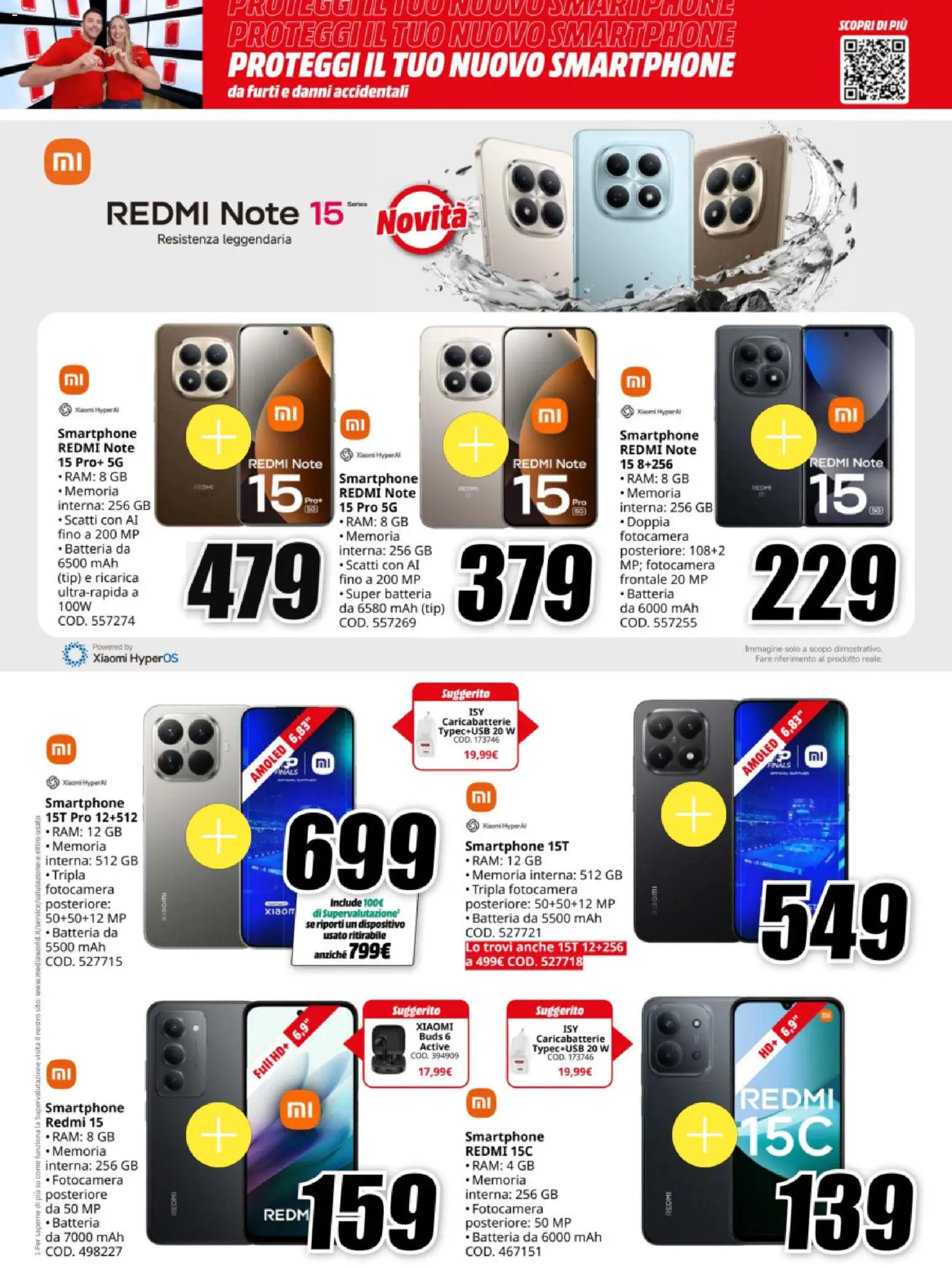 Volantino Media World del 09.01.2026 | Pagina: 3 | Prodotti: Xiaomi, Smartphone, Batteria, Caricabatterie