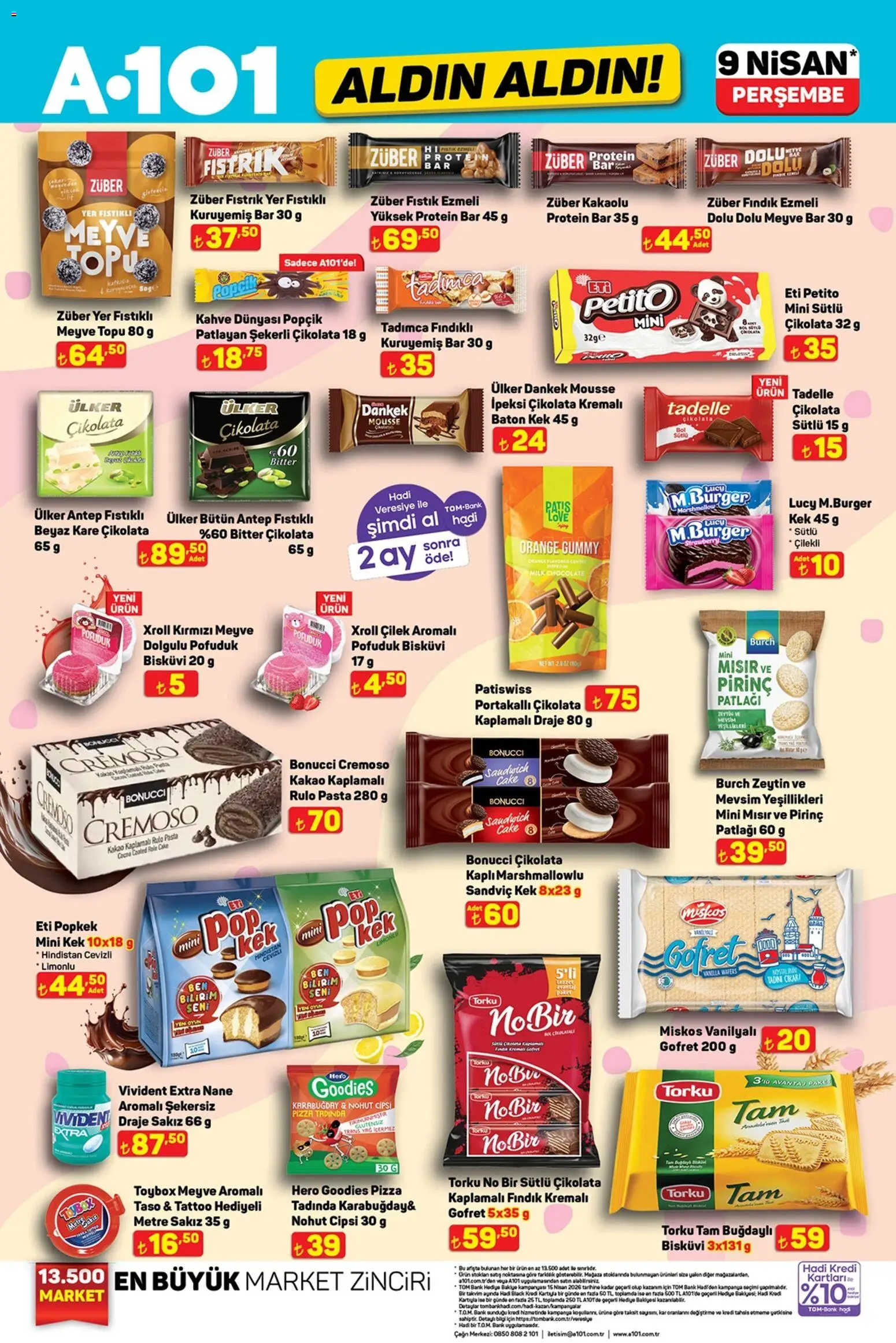 A101 - Katalog Aldın Aldın - 09.04.2026 tarihinden itibaren geçerlidir | Sayfa: 3 | Ürünler: Çikolata, Meyve, Zeytin, Bisküvi