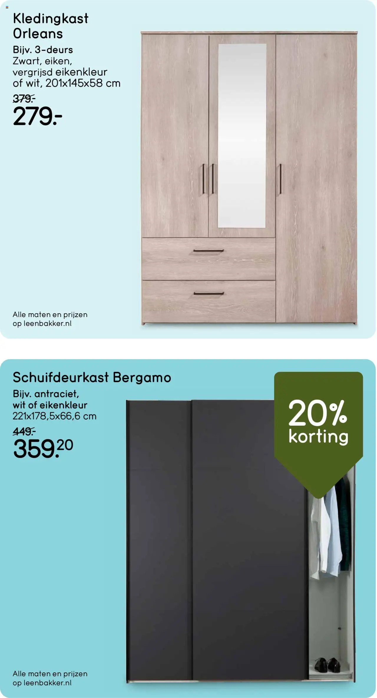  | Pagina: 15 | Producten: Kledingkast