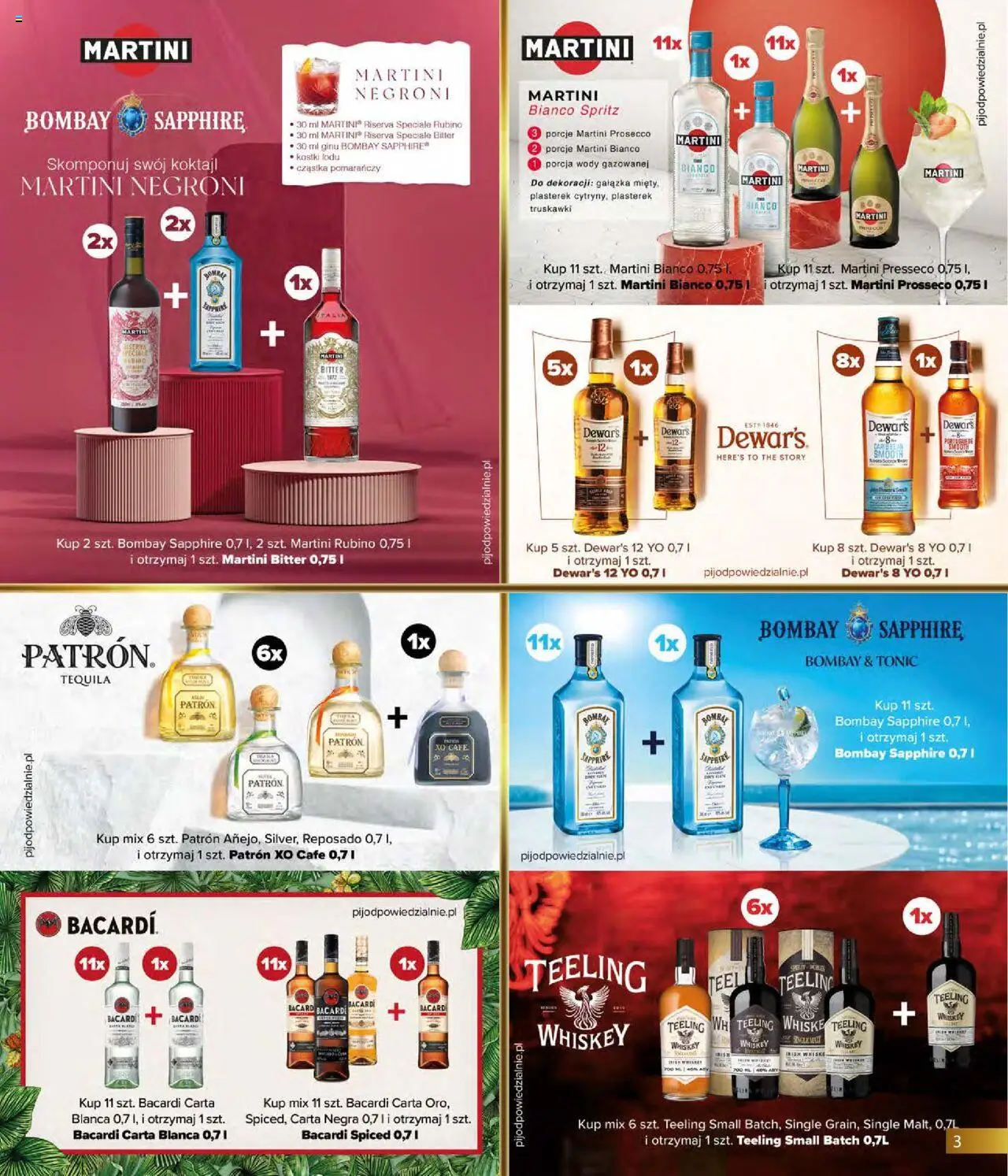 Eurocash Gazetka - Horeca od 01.10.2025 | Strona: 3 | Produkty: Martini, Martini prosecco, Tequila, Bacardi spiced