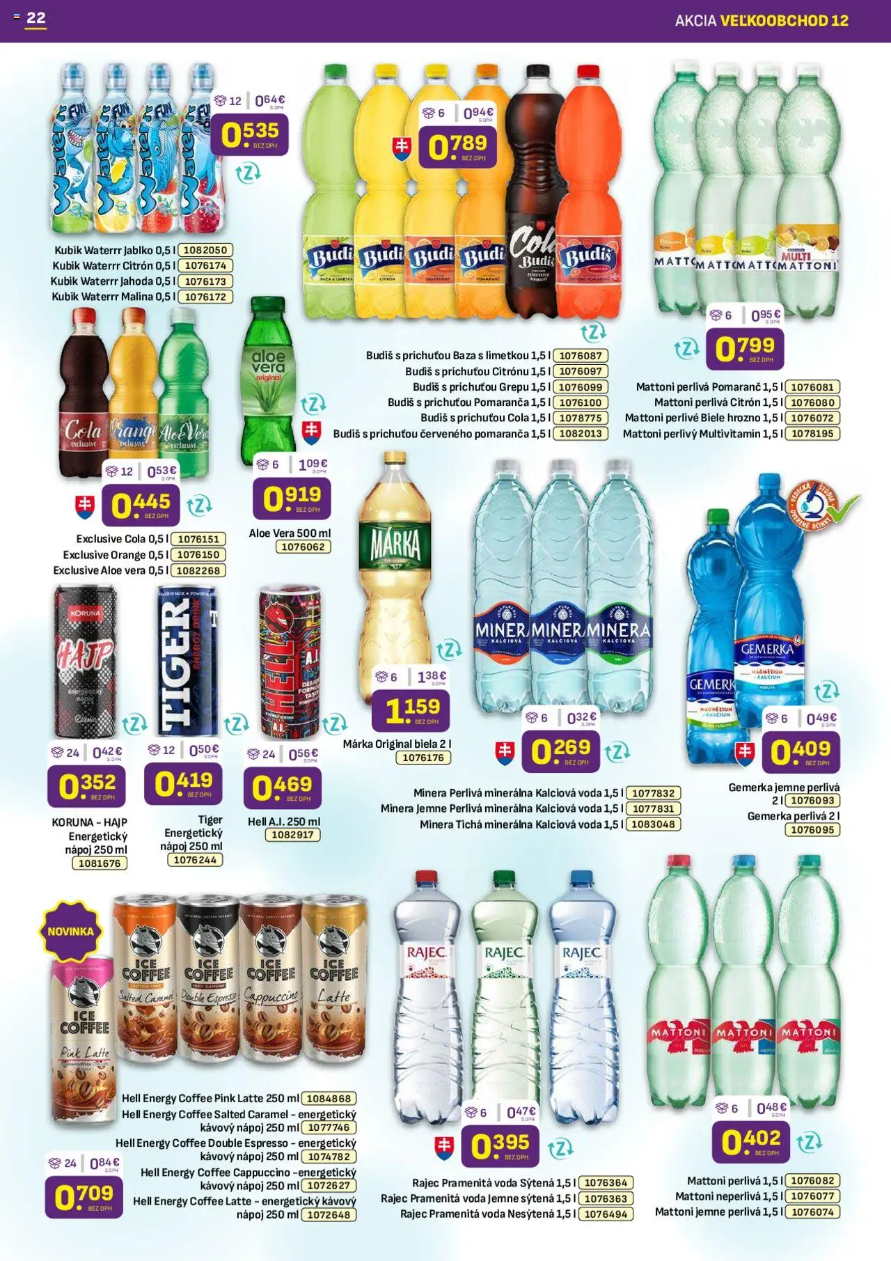 Libex leták │ platný od 16.06.2025 | Strana: 22 | Produkty: Rajec, Budiš, Mattoni, Hrozno