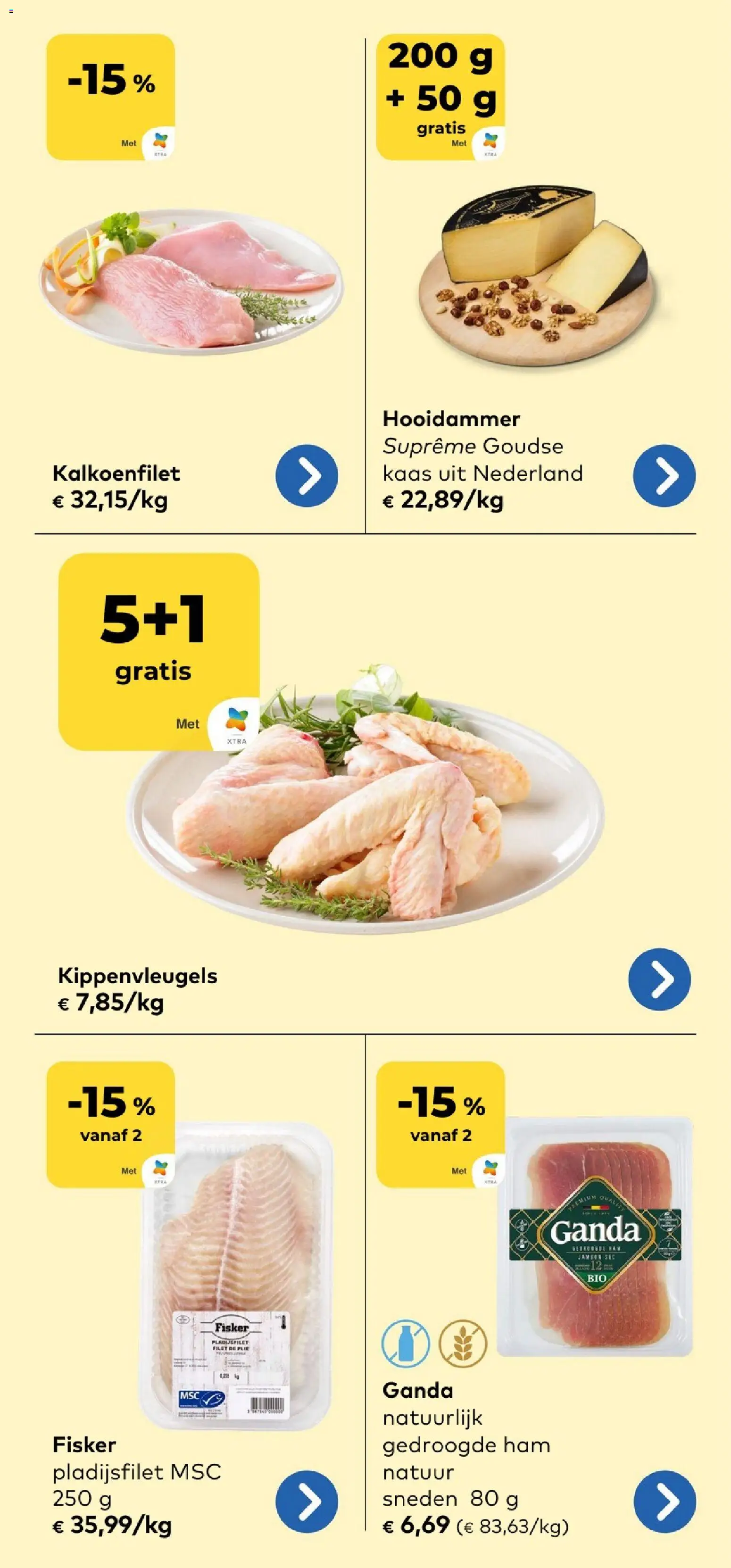 {H1} | Pagina: 8 | Producten: Ham, Kippenvleugels, Kaas